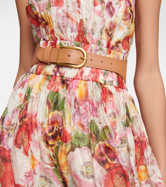 Wave Leather Waist Belt