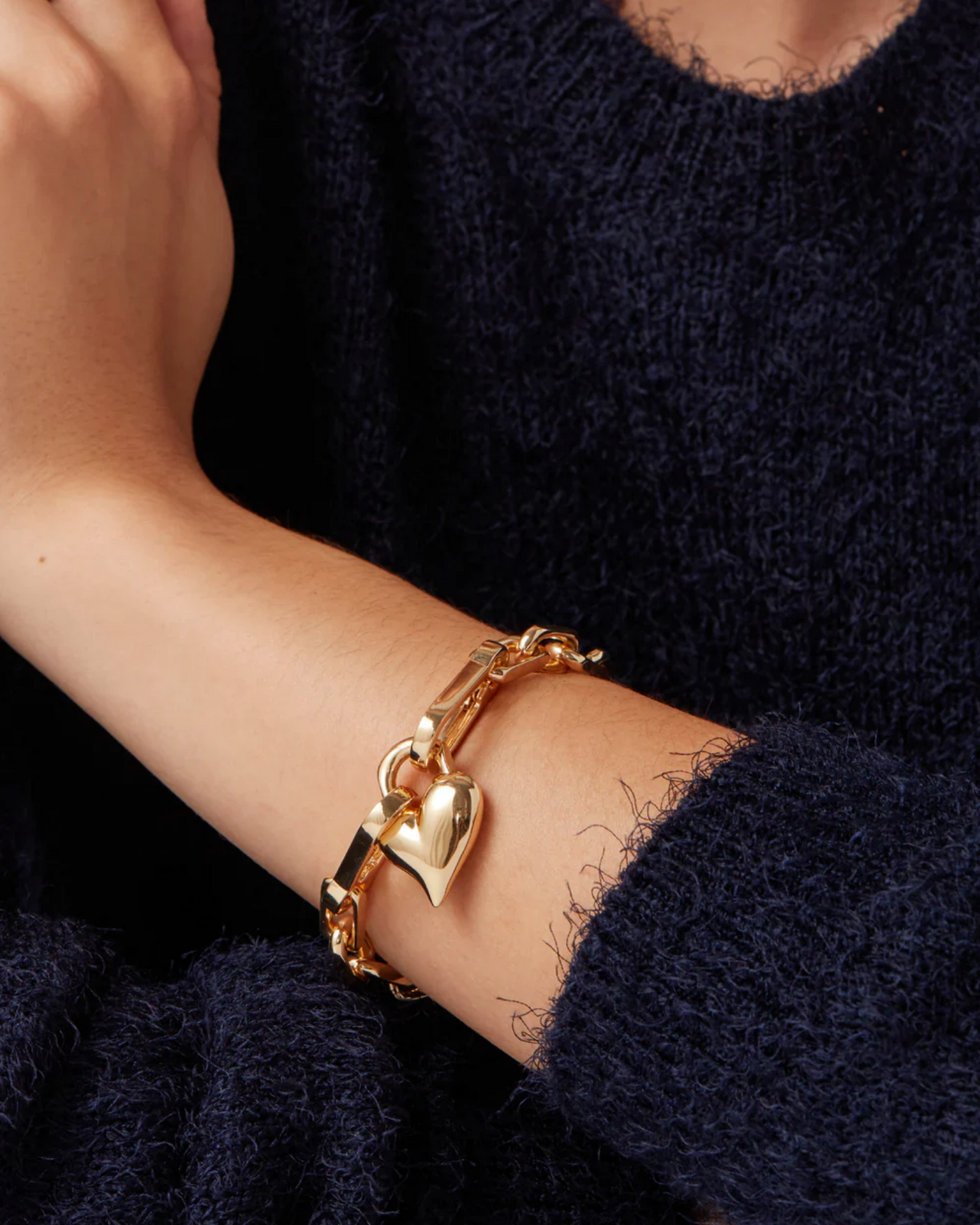 Padlock Heart Chain Bracelet
