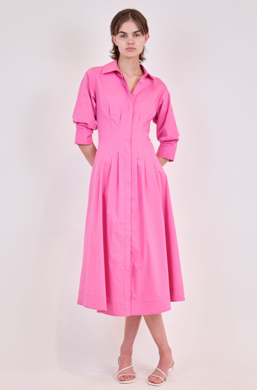 Jazz Pintuck Midi Dress