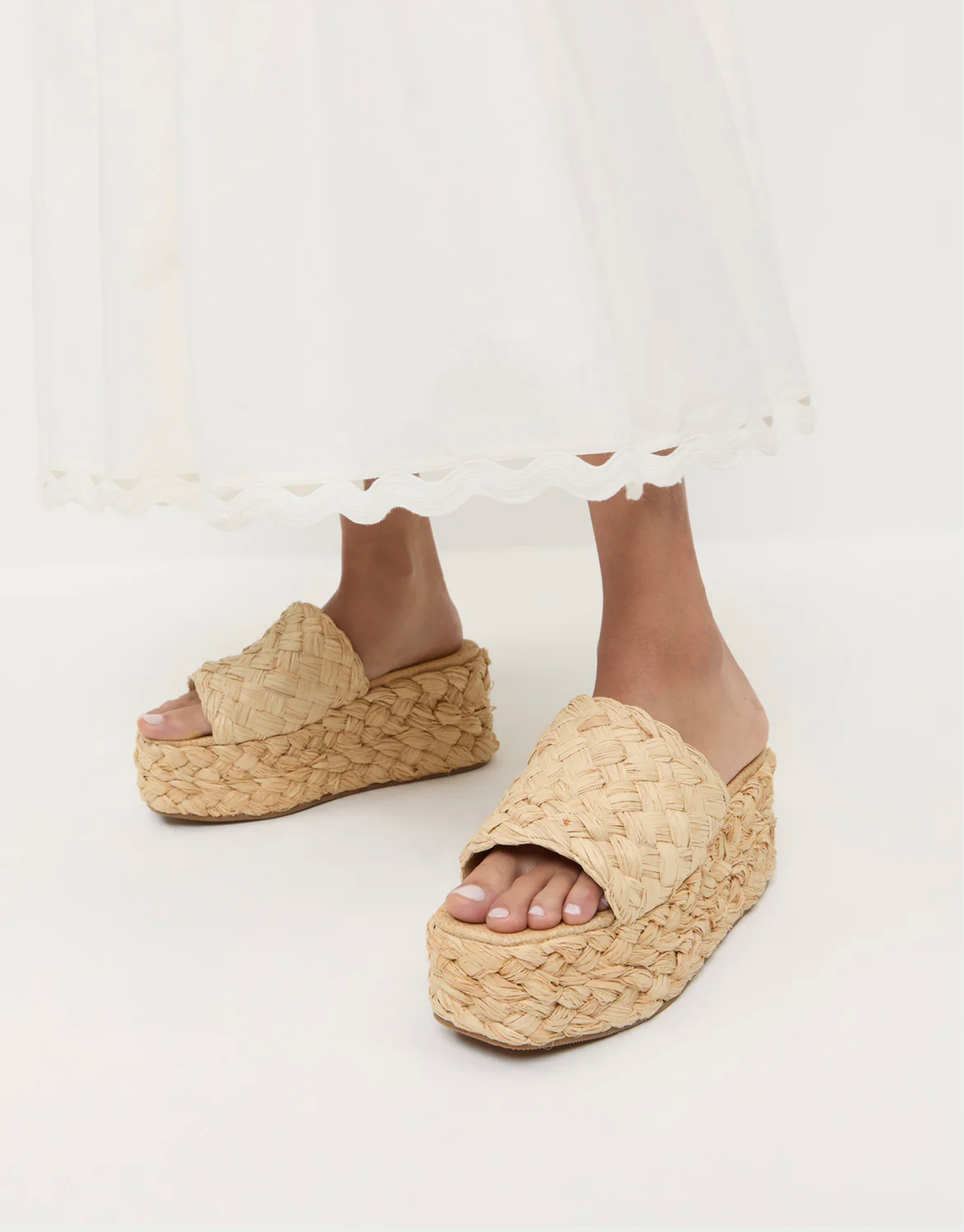 Aaron Natural Braided Straw Mule