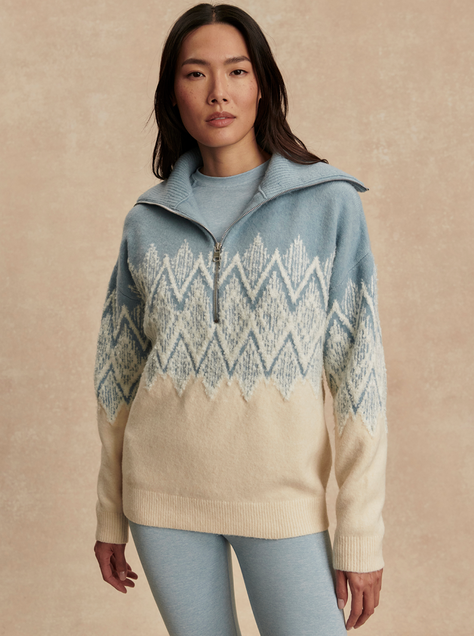Hedda Fairisle Half Zip