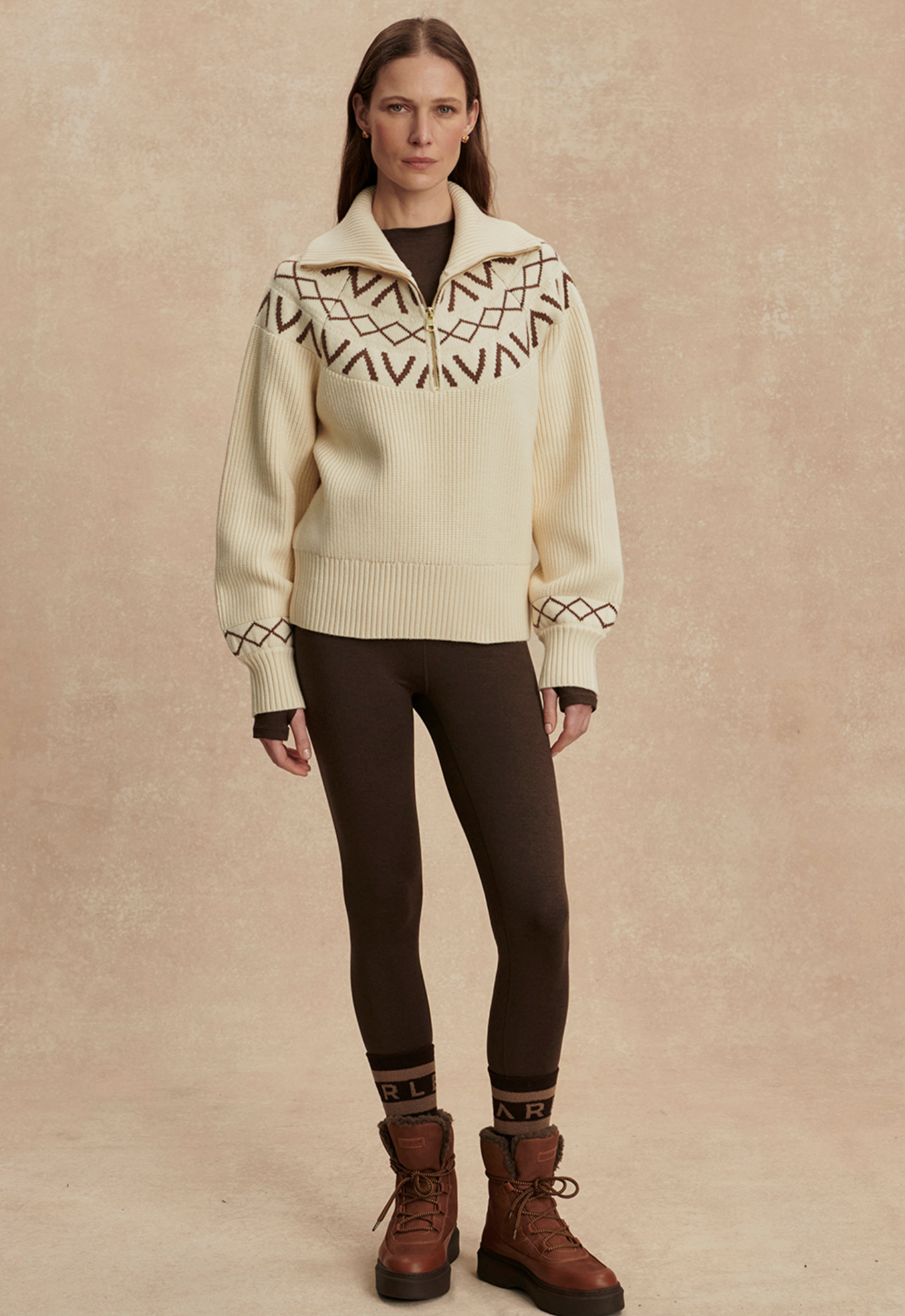 Sigrid Fairisle Half Zip Knit