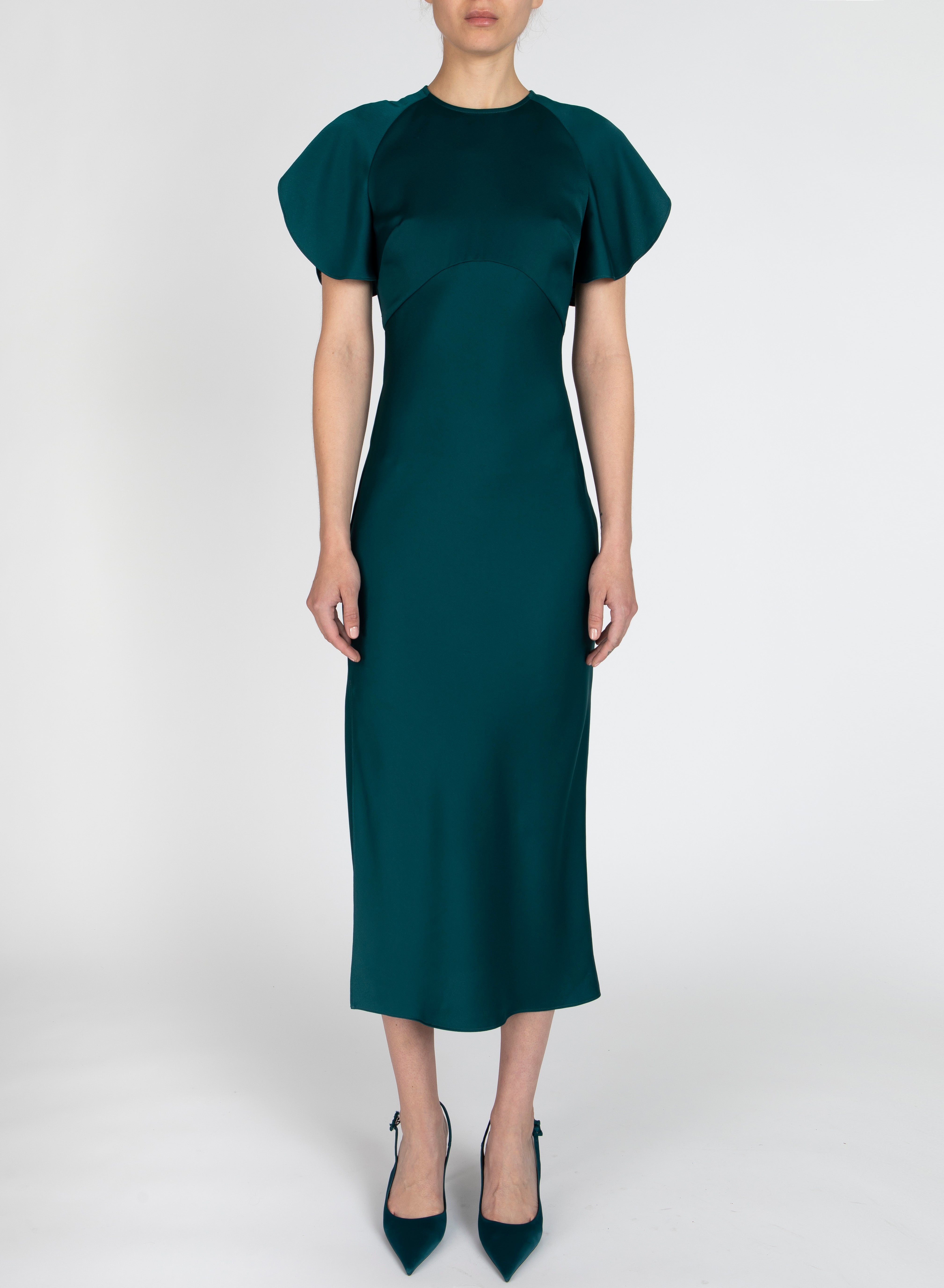 Lyra Petal Sleeve Midi Dress