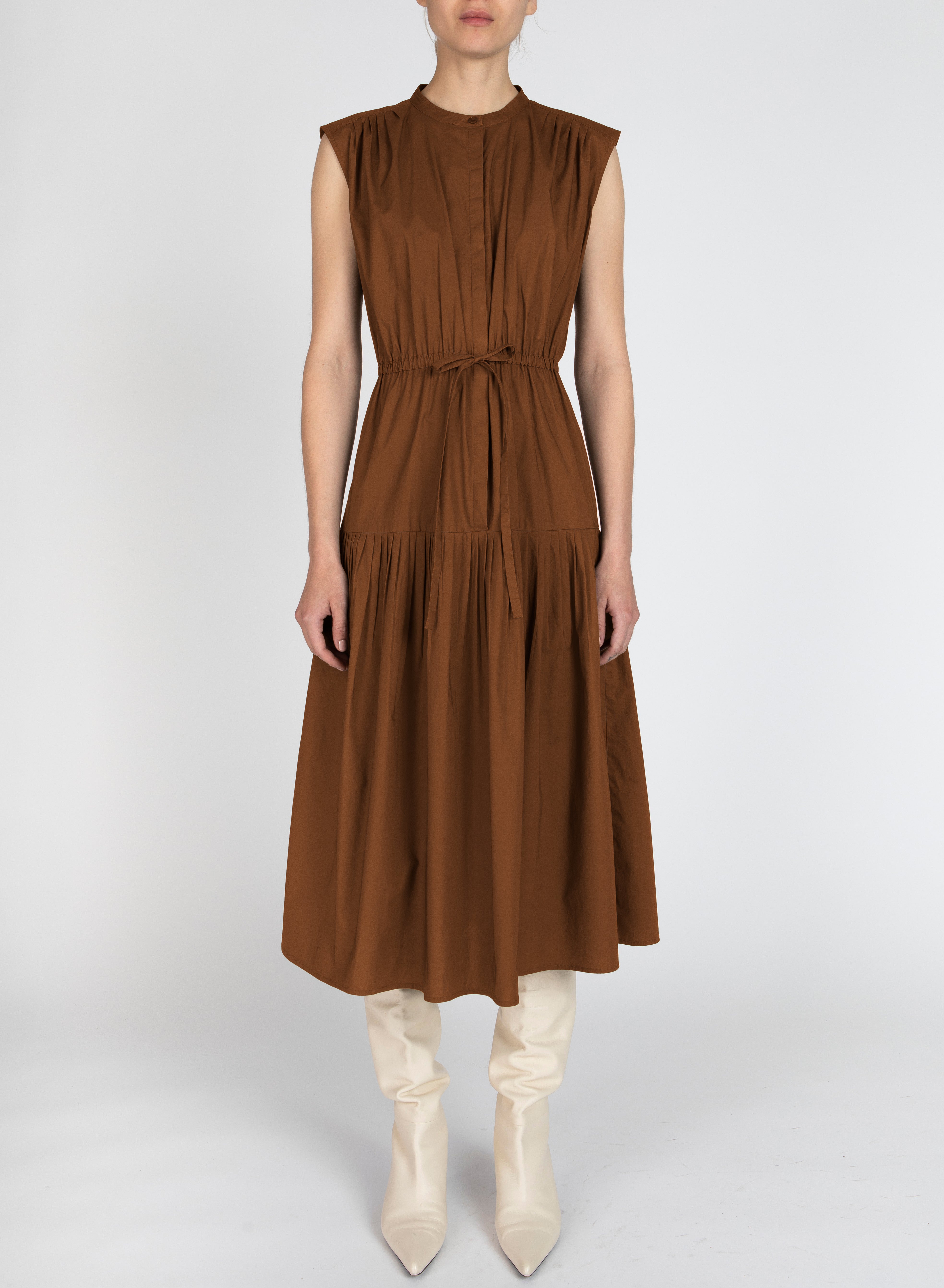 Margaret Waist Tie Sleeveless Midi Dress