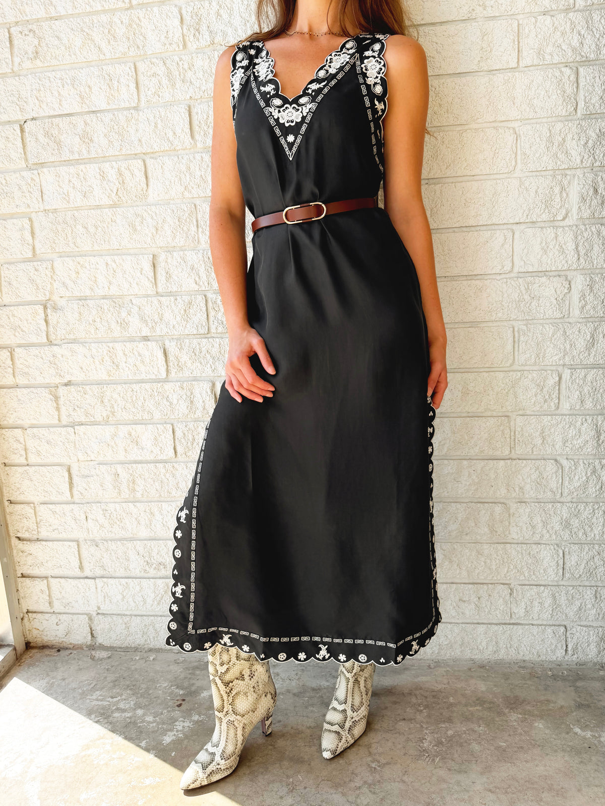 The Embroidered Floral Slip Dress