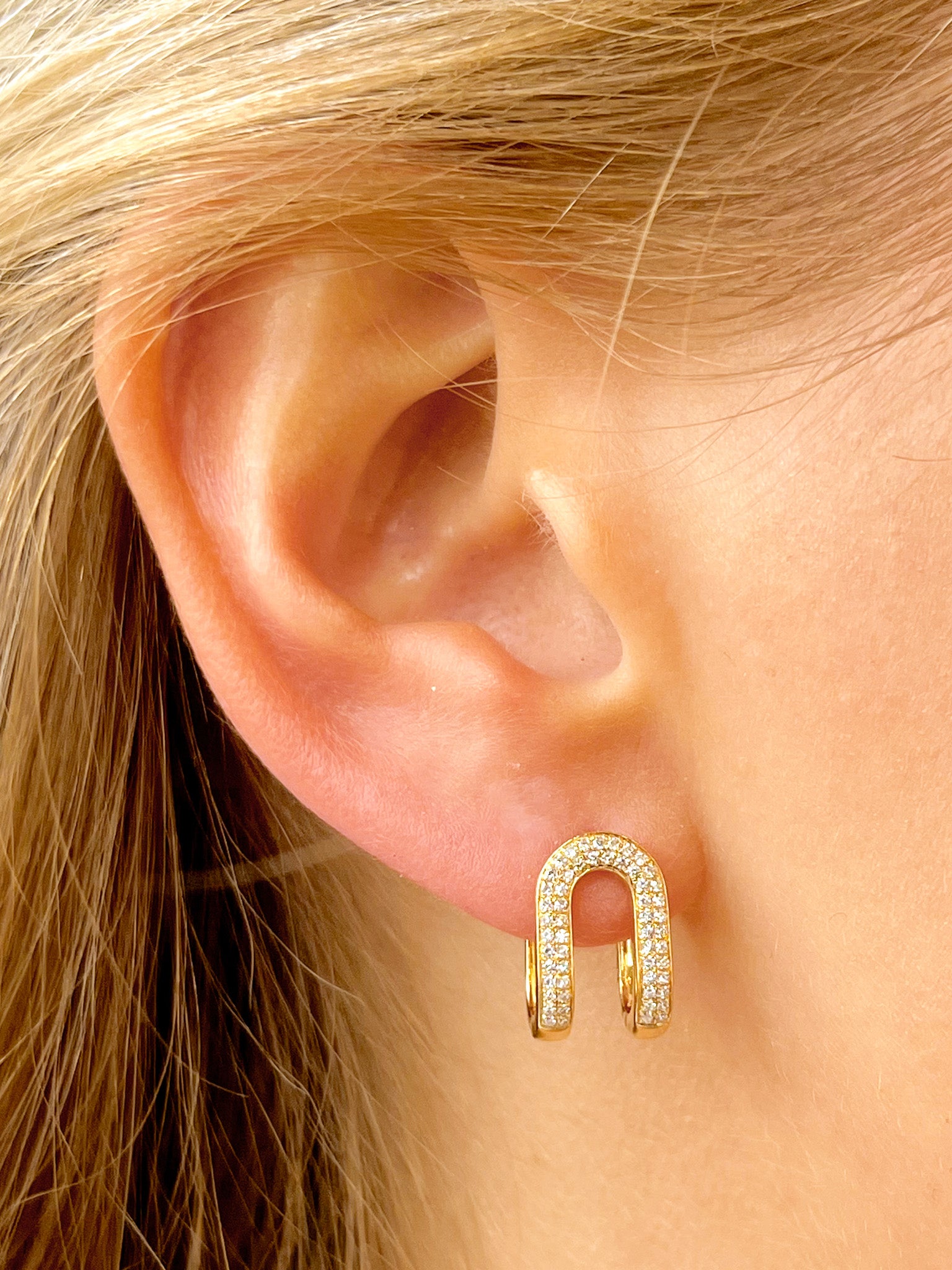 Union Earrings Pave