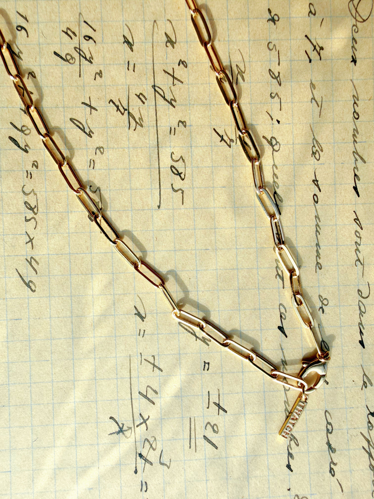 Finn Paperclip Toggle Lariat Necklace: 14k Gold Plated