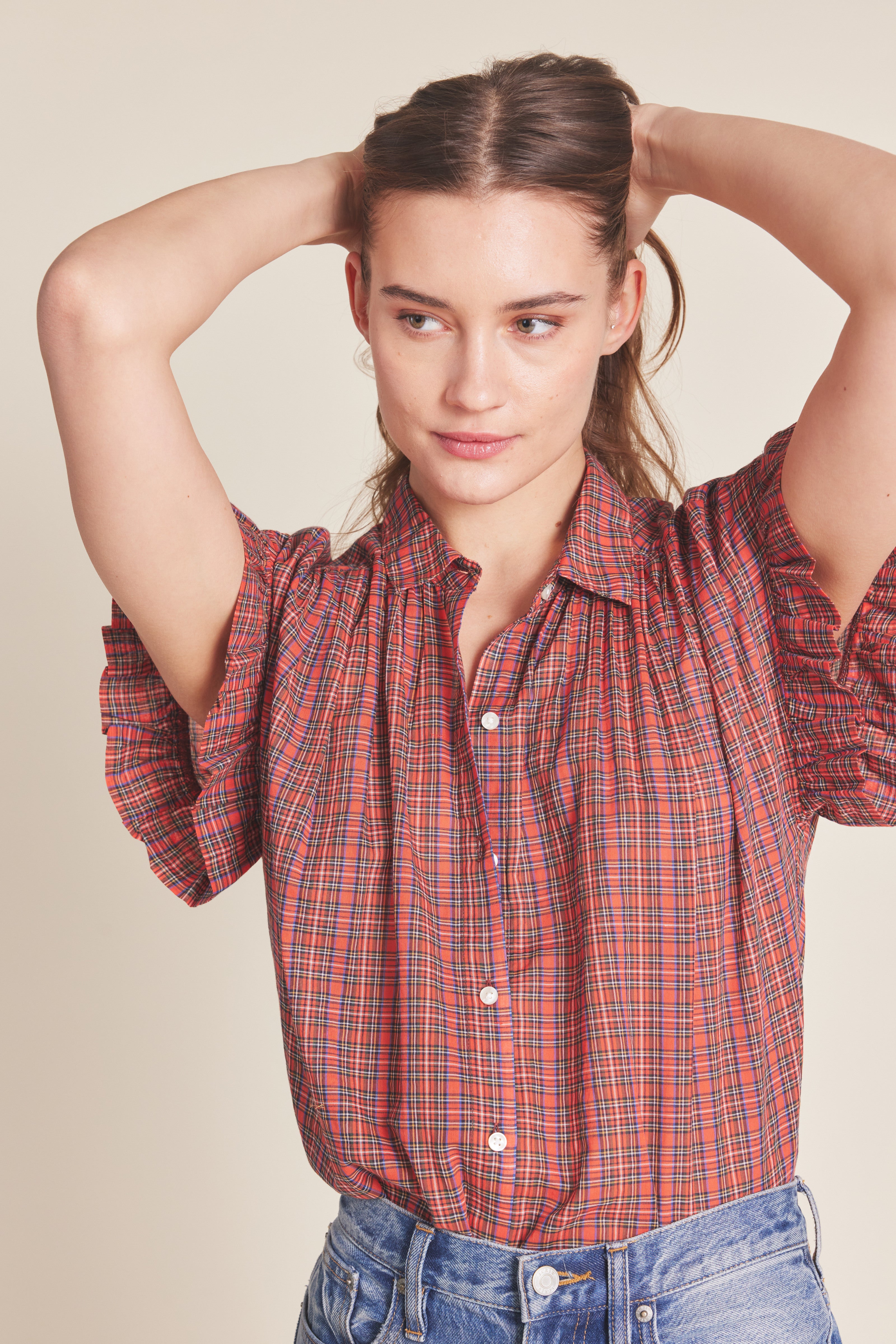 Marianne "B" Ruffle Sleeve Shirt