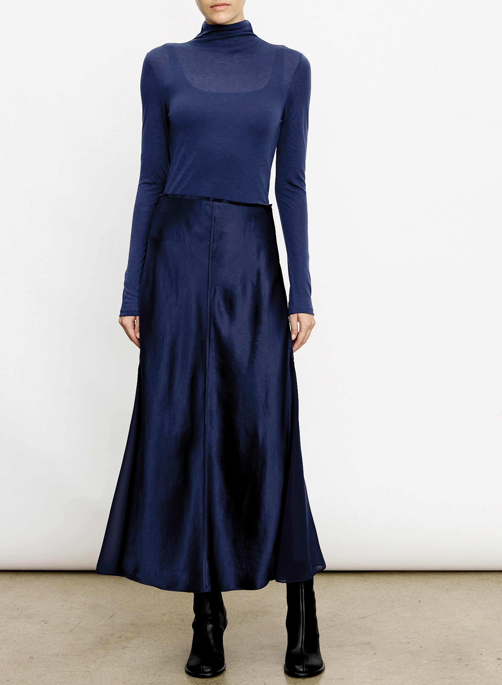Sheer Long Sleeve Turtle Neck