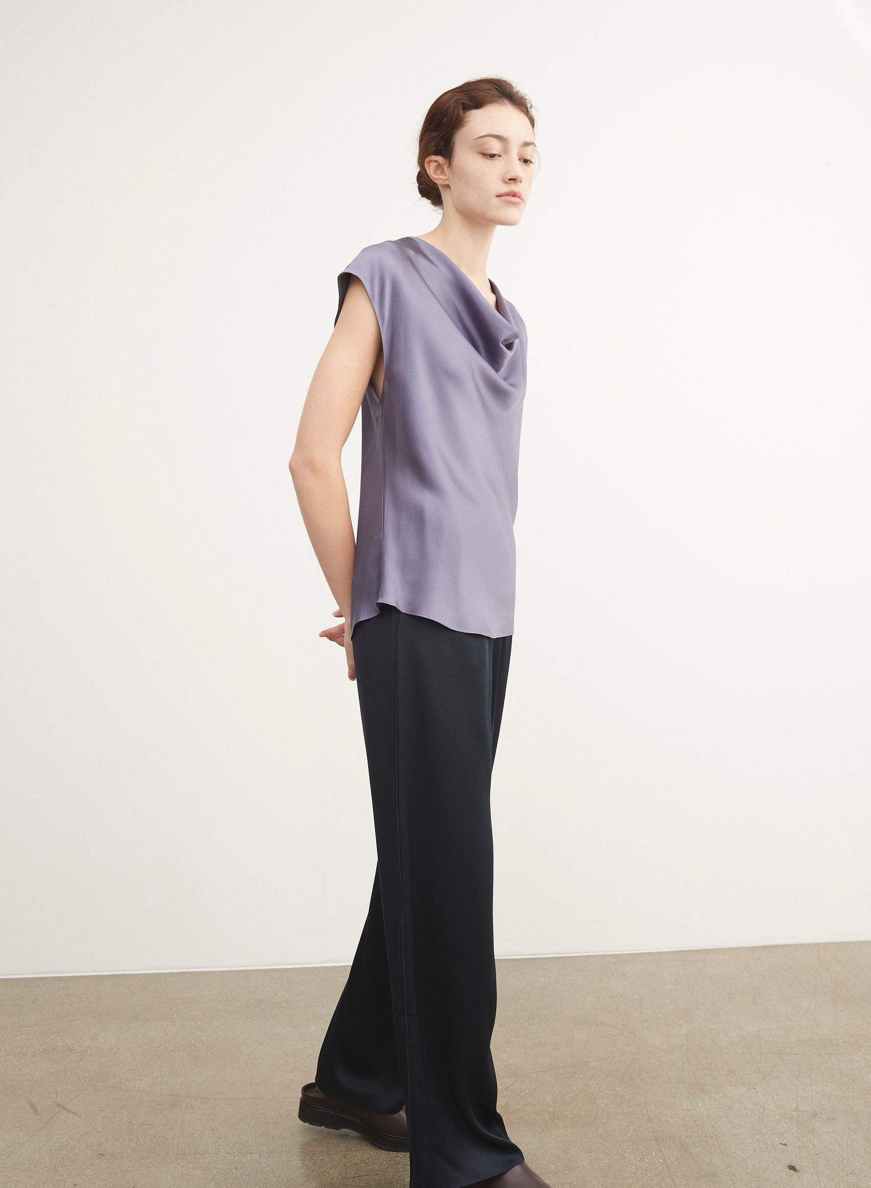 Cowl Neck Silk Blouse