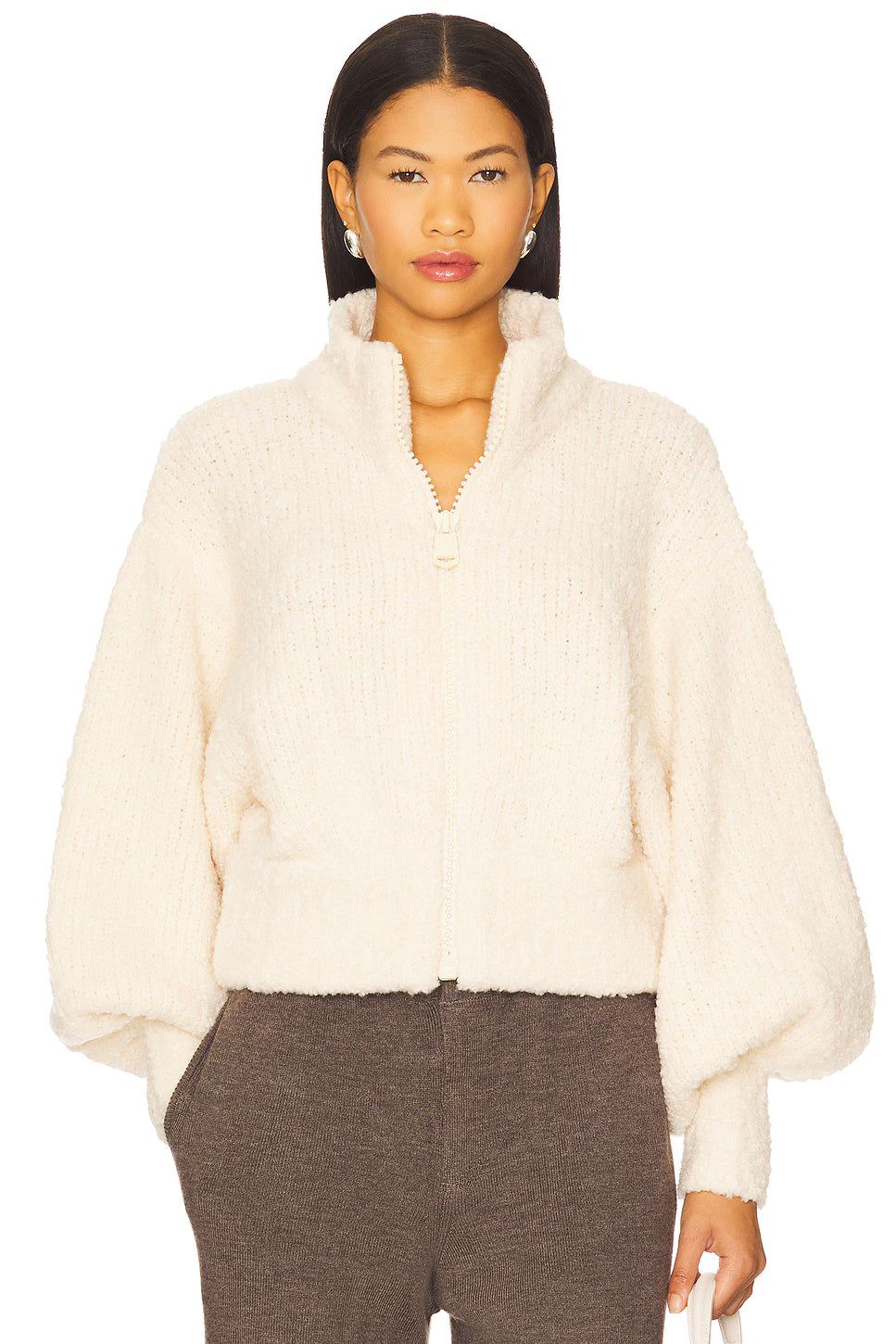 Hypnotic Boucle Knit Bomber