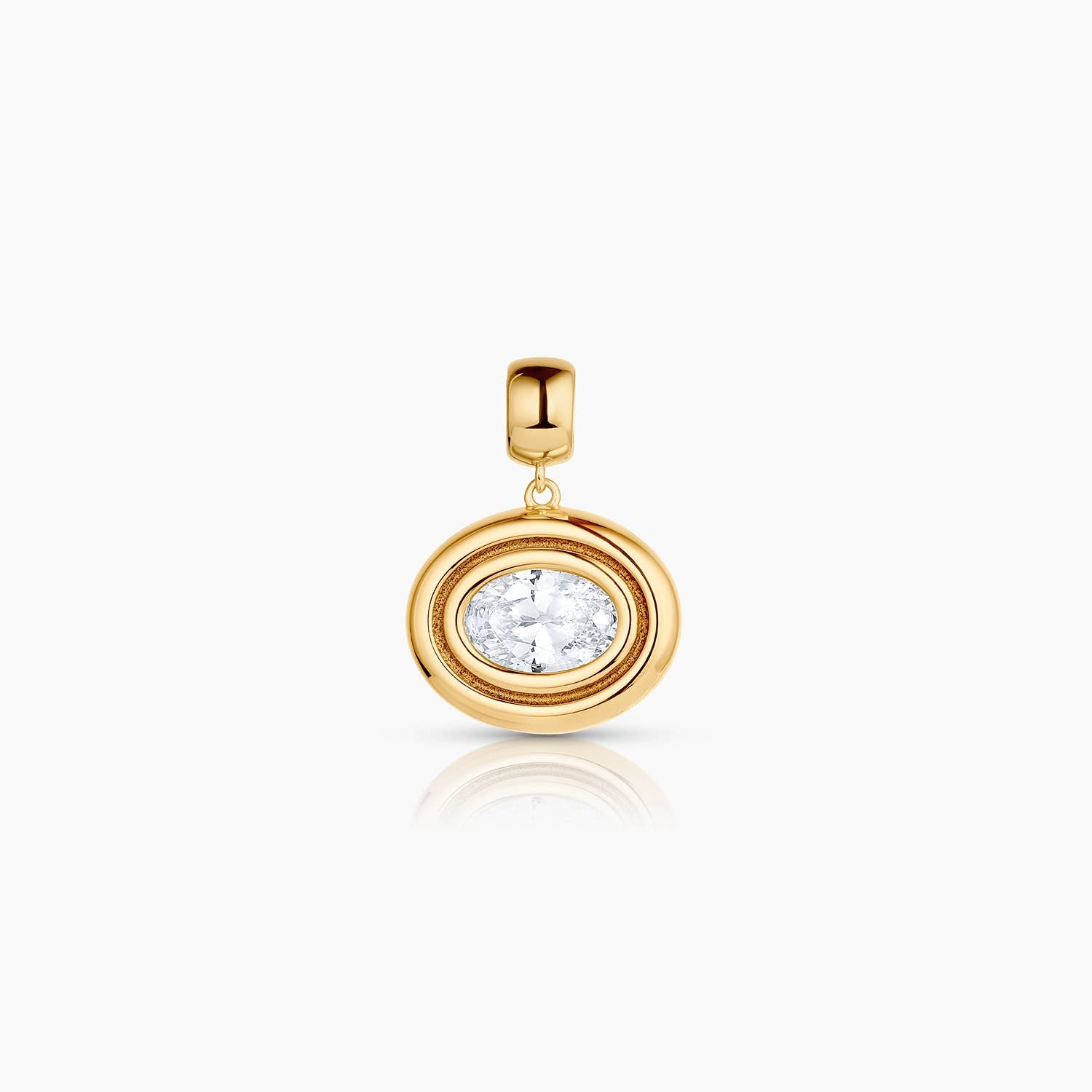 Starlet Oval Charm: 14k Gold Plated