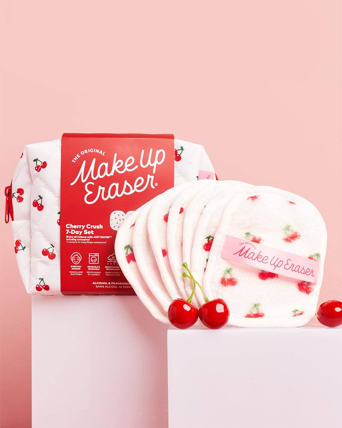 (Available 12/1) Cherry Crush 7-Day Set & Makeup Bag Gift Set