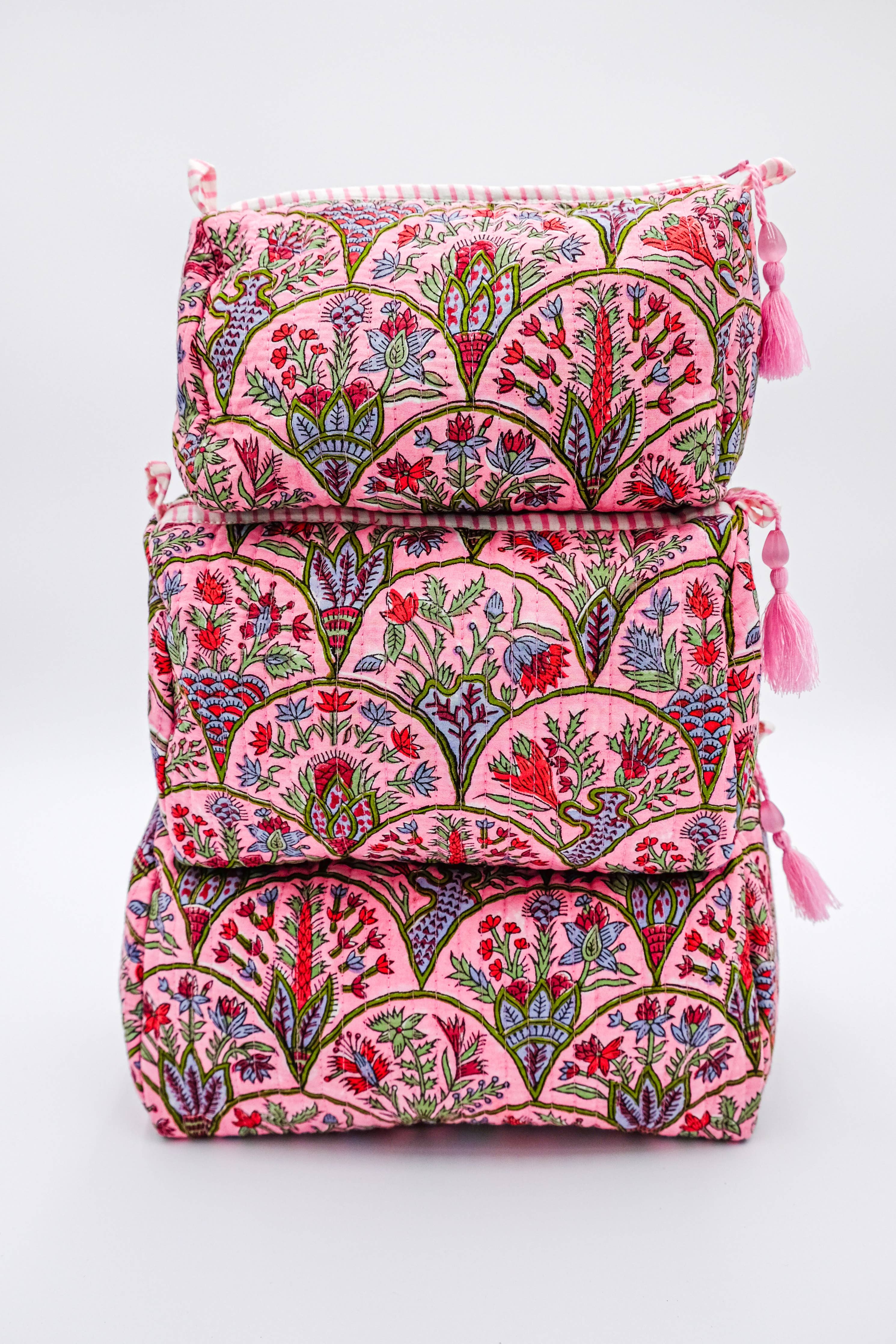 (Available 12/1) Pink Arch Toiletry Bag: Small