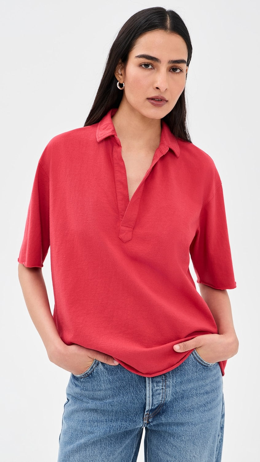 Patty Popover Short Sleeve Henley
