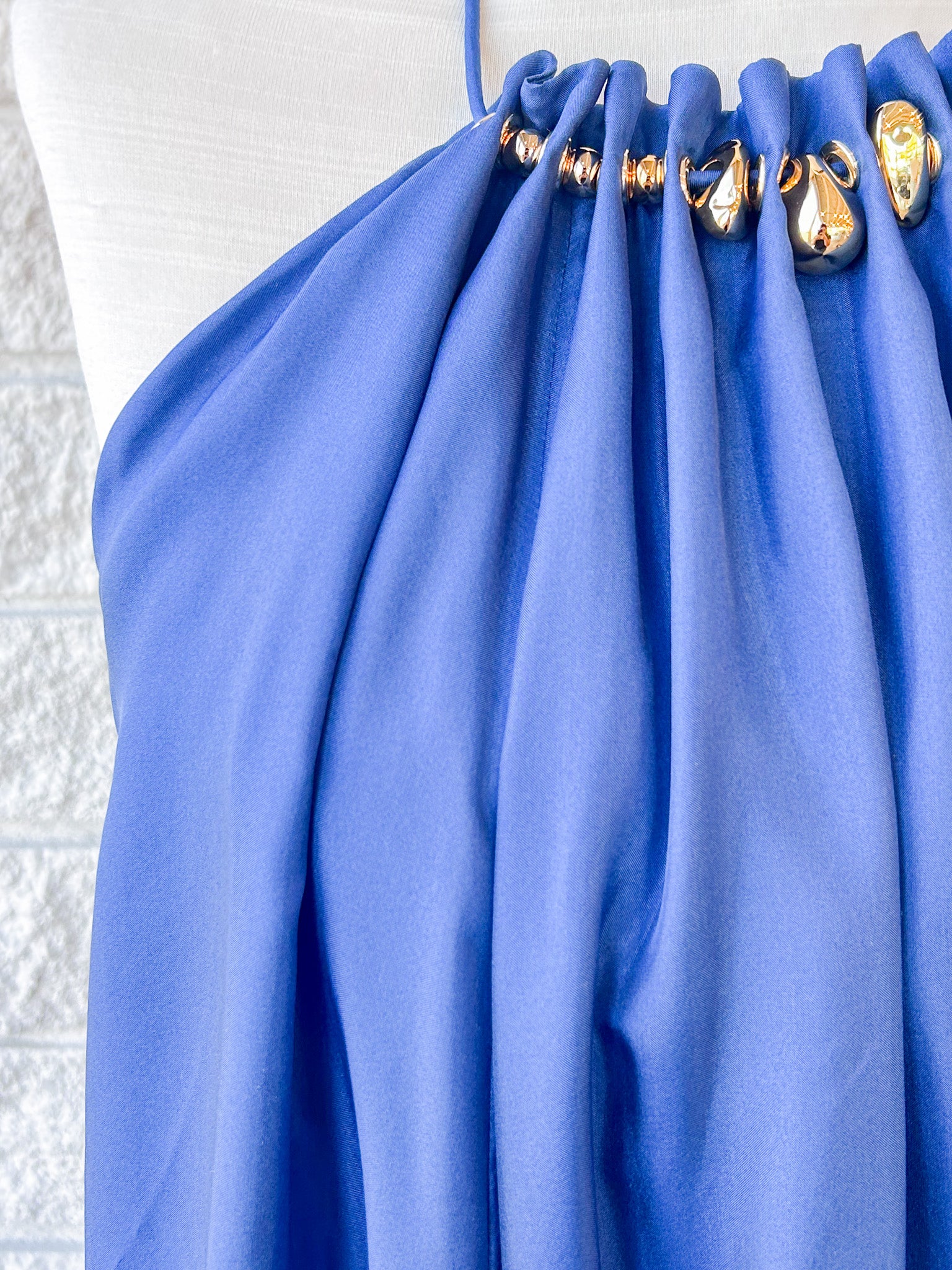 Aster Gathered Bead Maxi Dress