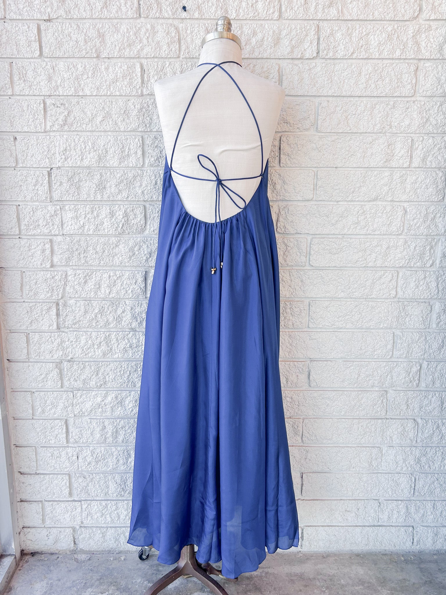 Aster Gathered Bead Maxi Dress