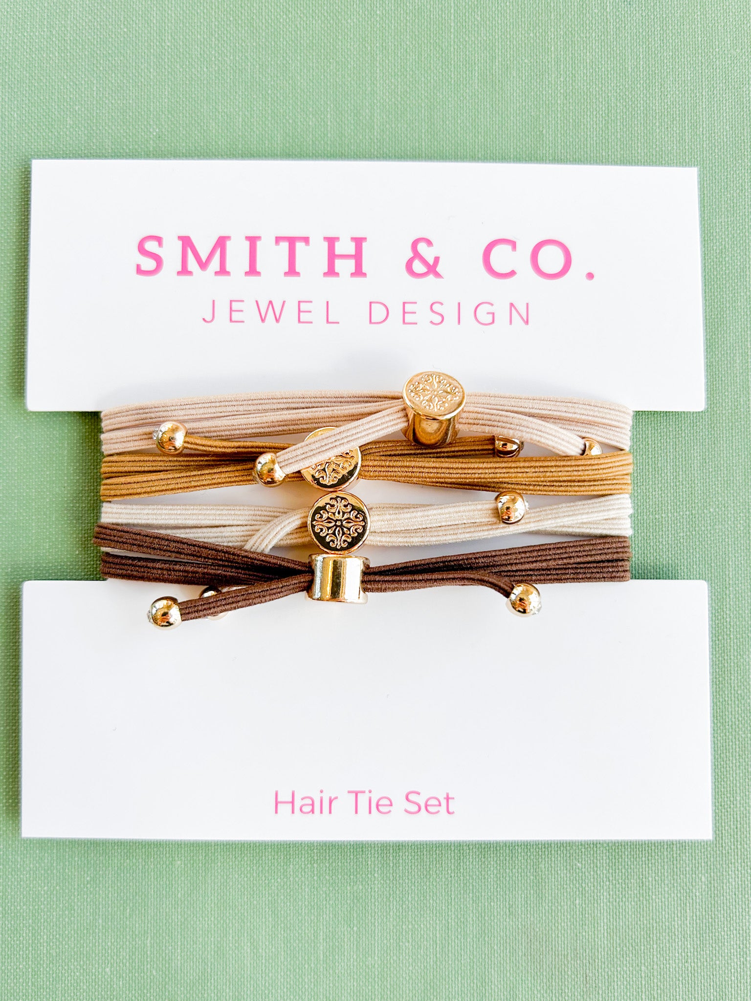 Skinny Hair Tie Set - Caramel Latte