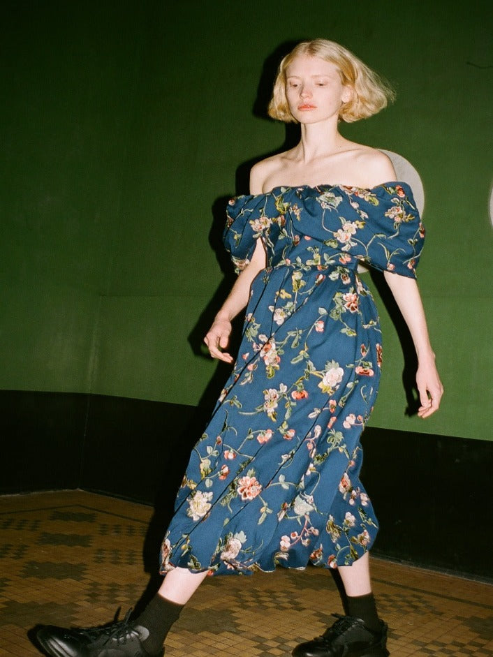 Julian Embroidery off Shoulder Dress