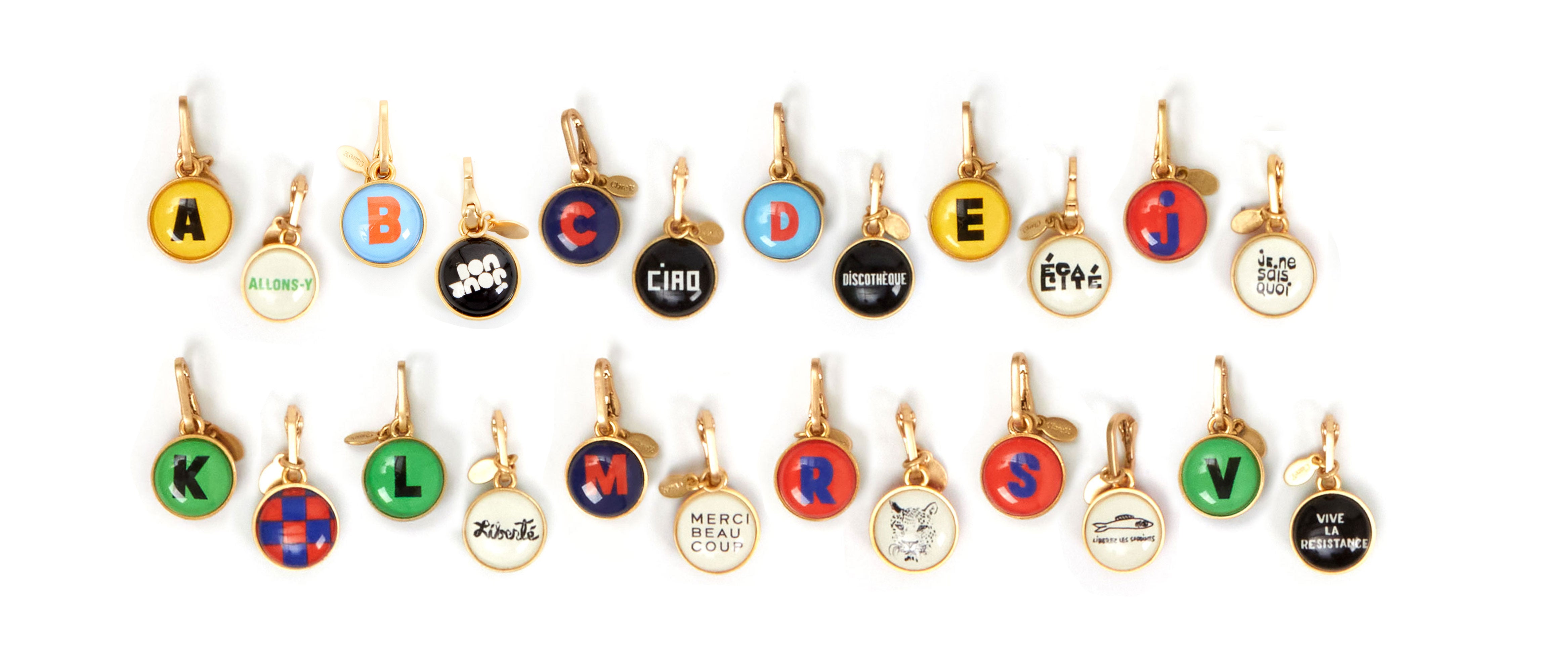 CV Alphabet Charms