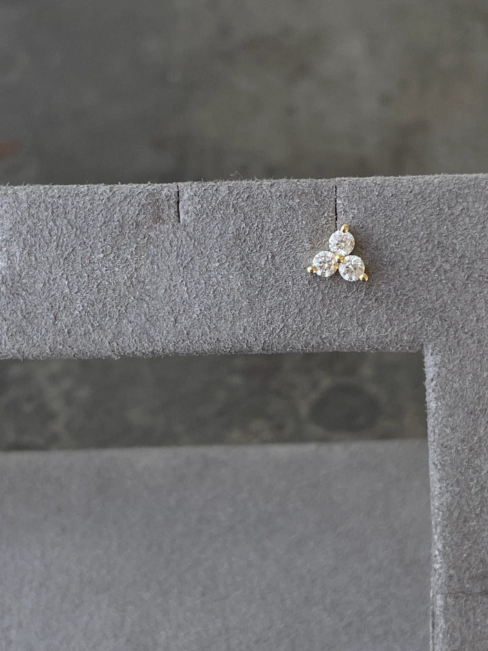 DIAMOND TRIO STUD EARRING Prefontaine