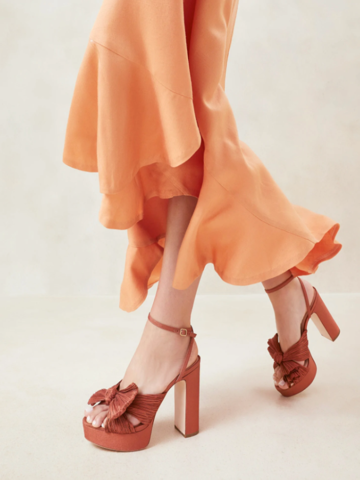 NATALIA PLEATED PLATFORM SANDAL