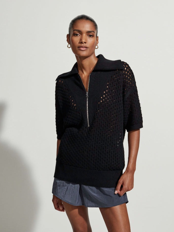 Teagan Boxy Knit Polo