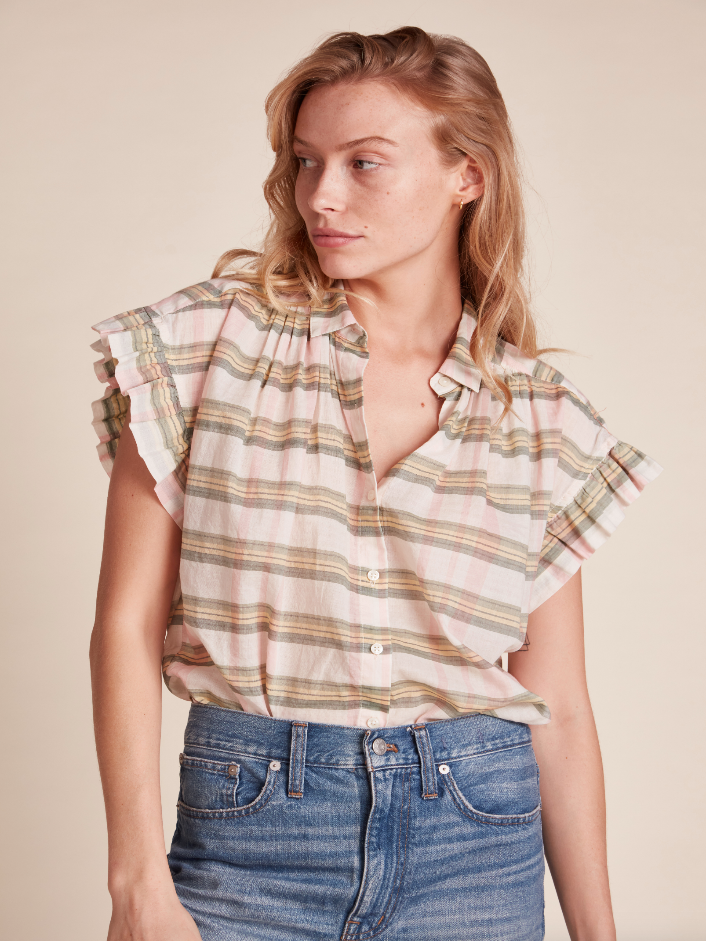 Marianne "B" Ruffle Sleeve Shirt