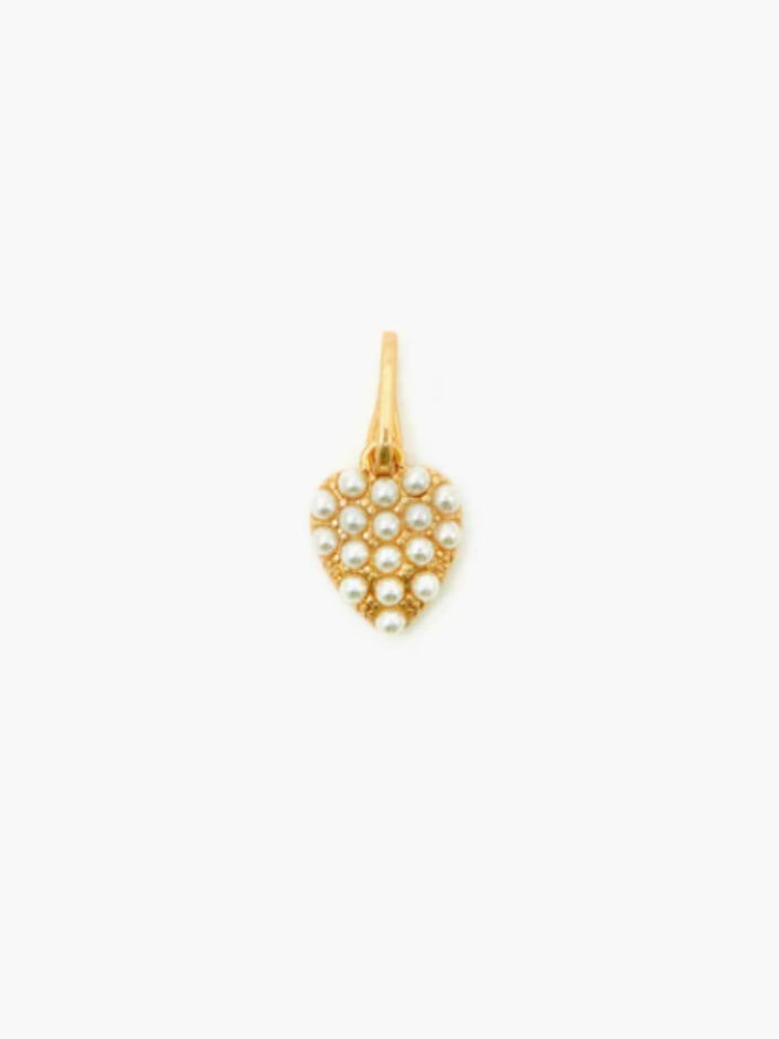 Pearl Heart Charm