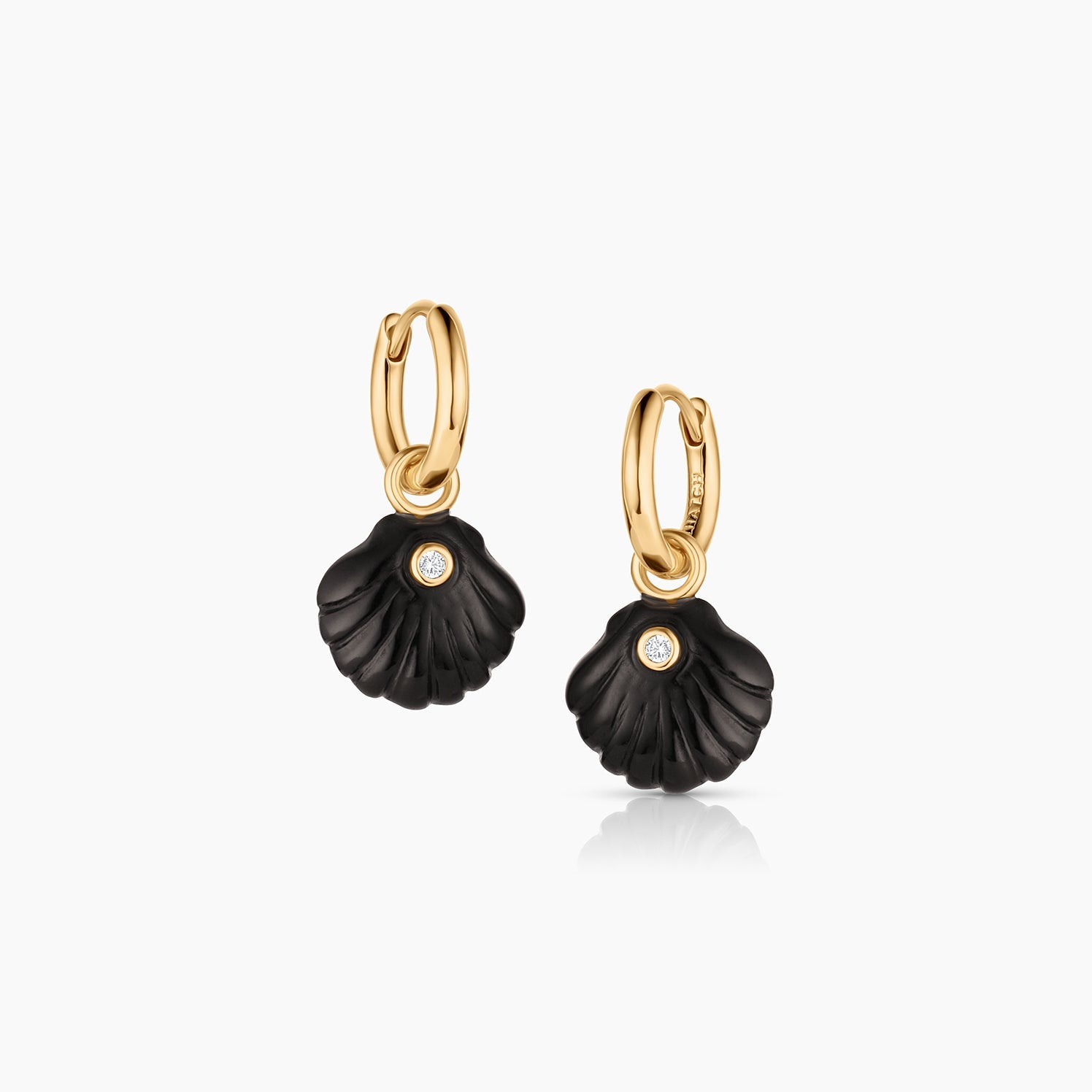 Coquille Onyx Hoop Earrings