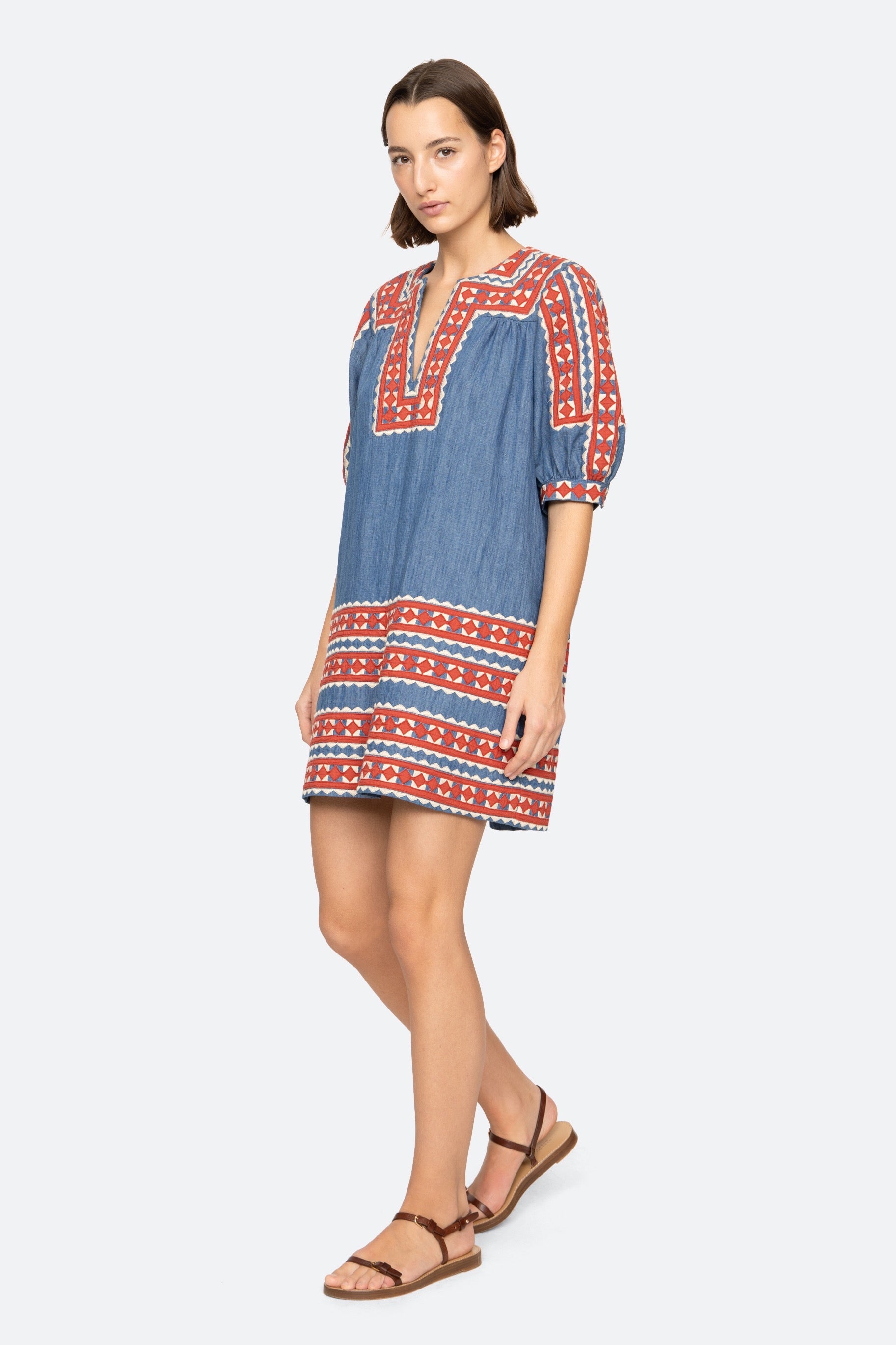 Stina Chambray Mini Dress