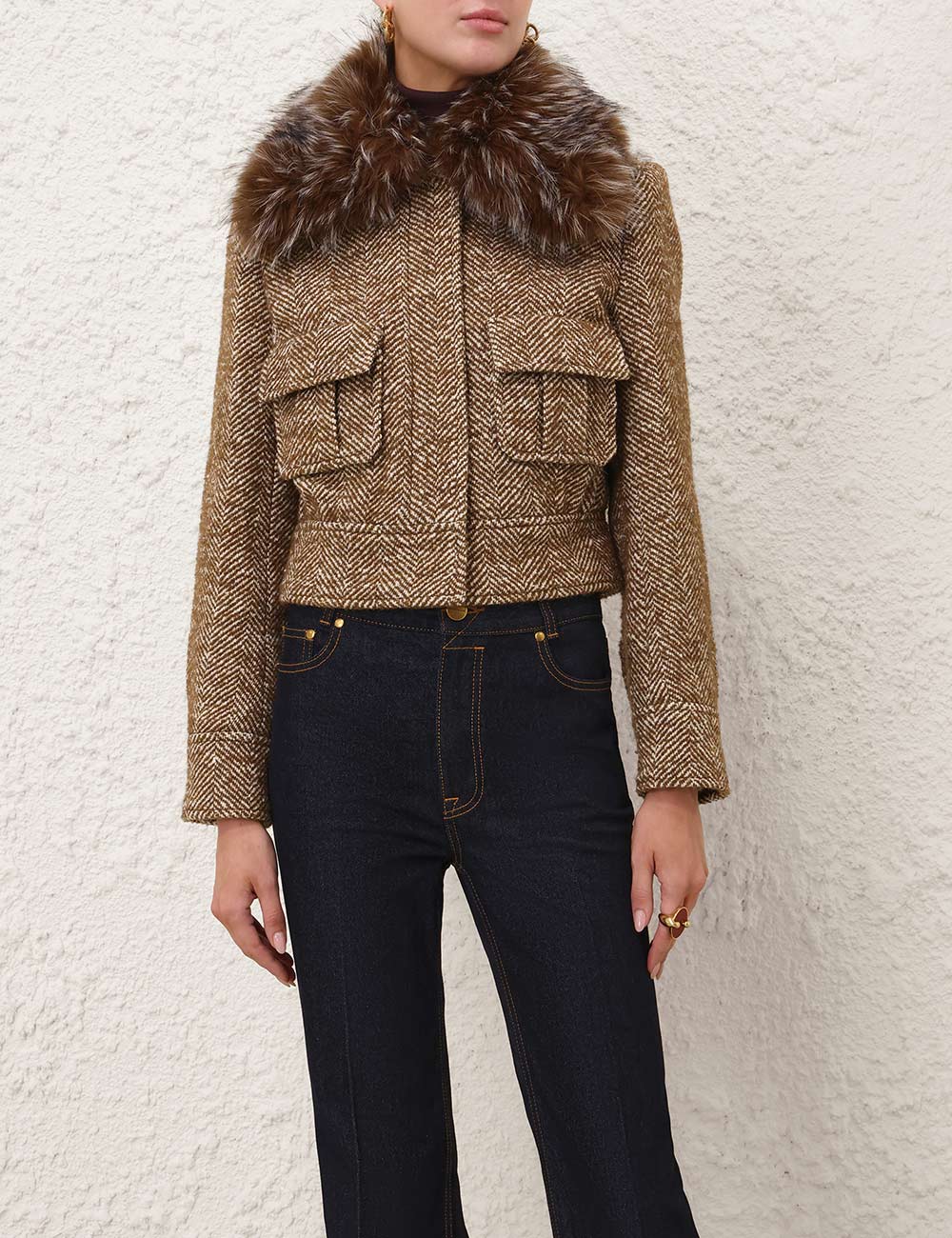 Valiant Faux Fur Collar Jacket
