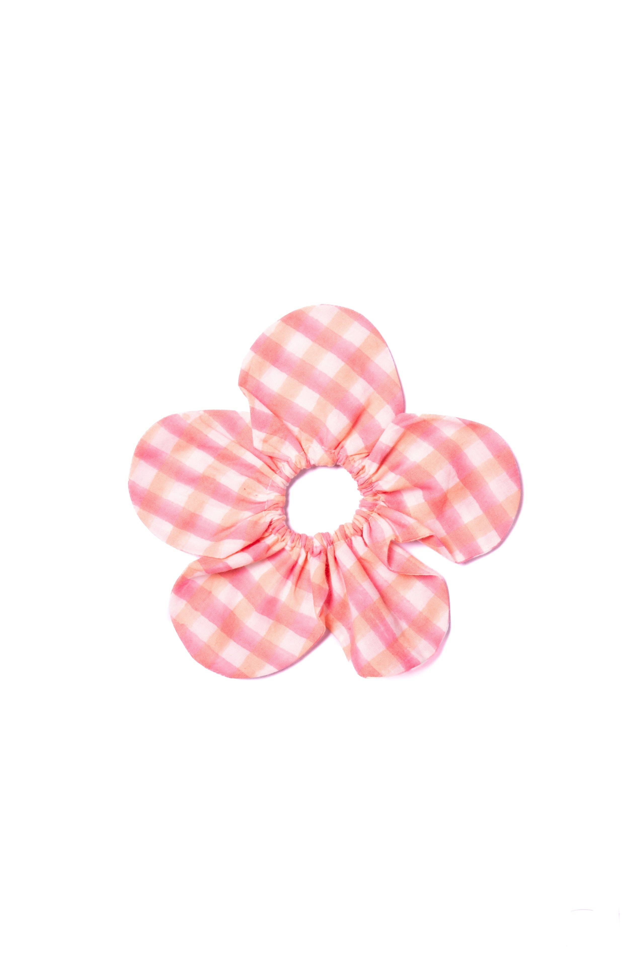 (Available 12/1) Jaipur Block Print Flower Scrunchie Set in Pink