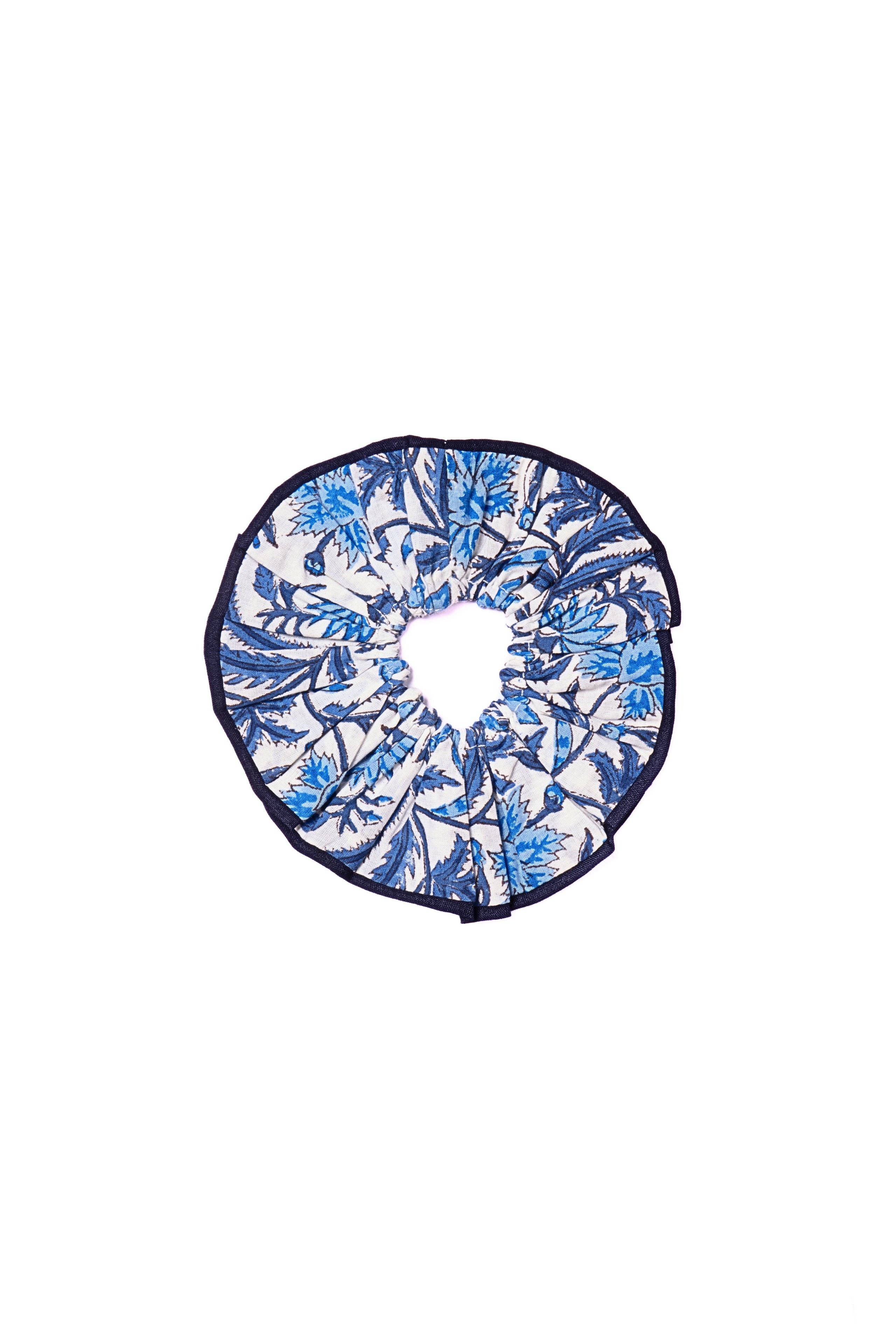 (Available 12/1)  Blue Charleston Scrunchie Set