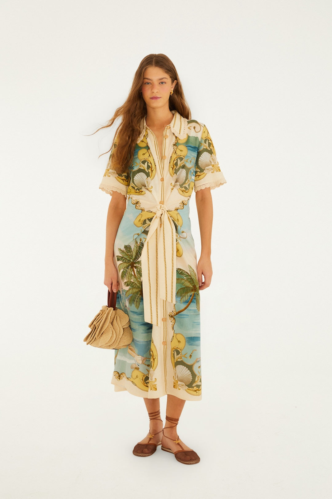 Royal Sea Multicolor Midi Dress