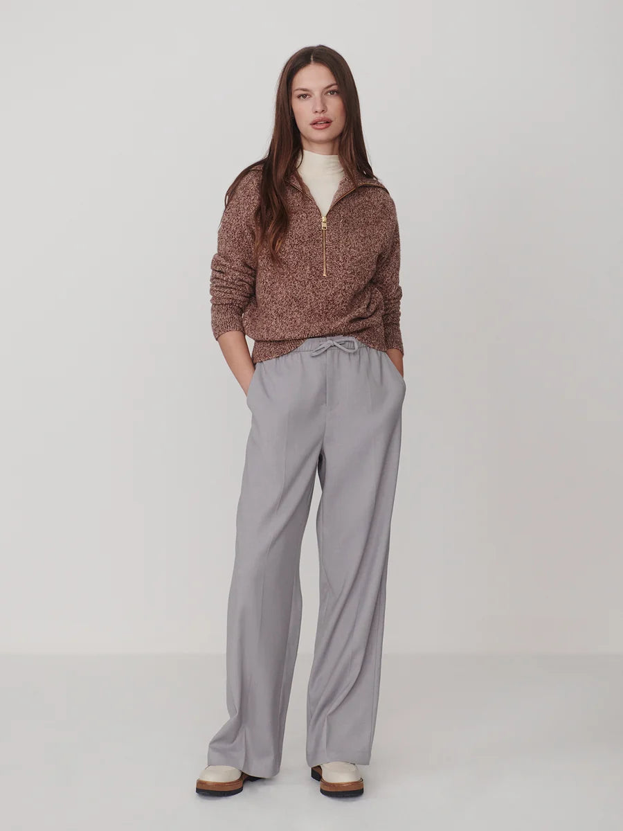 Soft Brushed Woven Wide Leg Pant