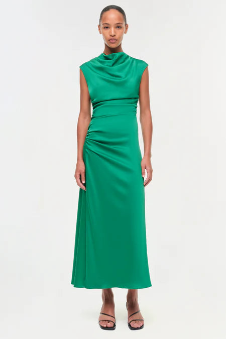Burke S/L Draped Midi Dress