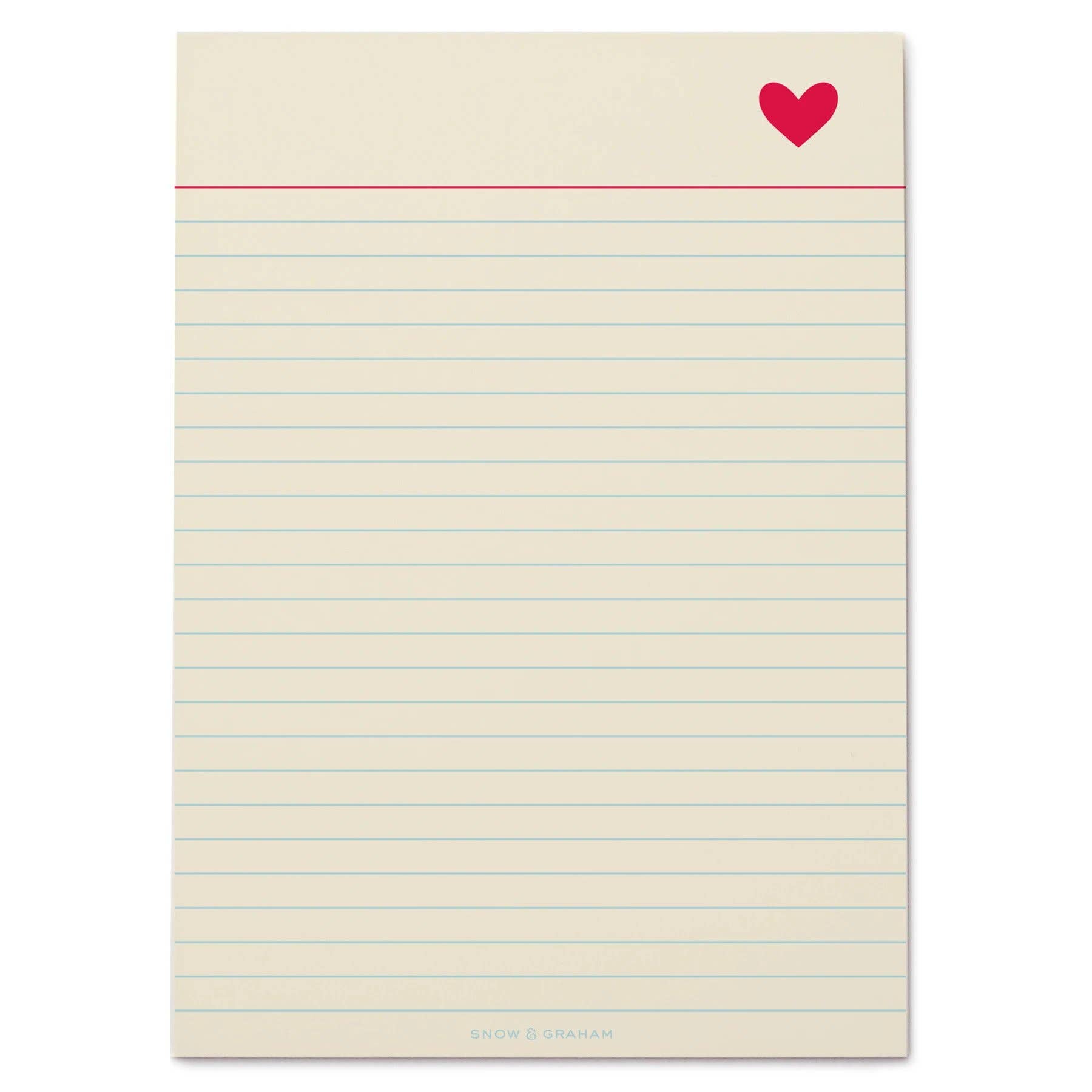 Heart notepad