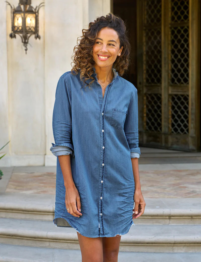 Ruffle Mary Classic Shirtdress