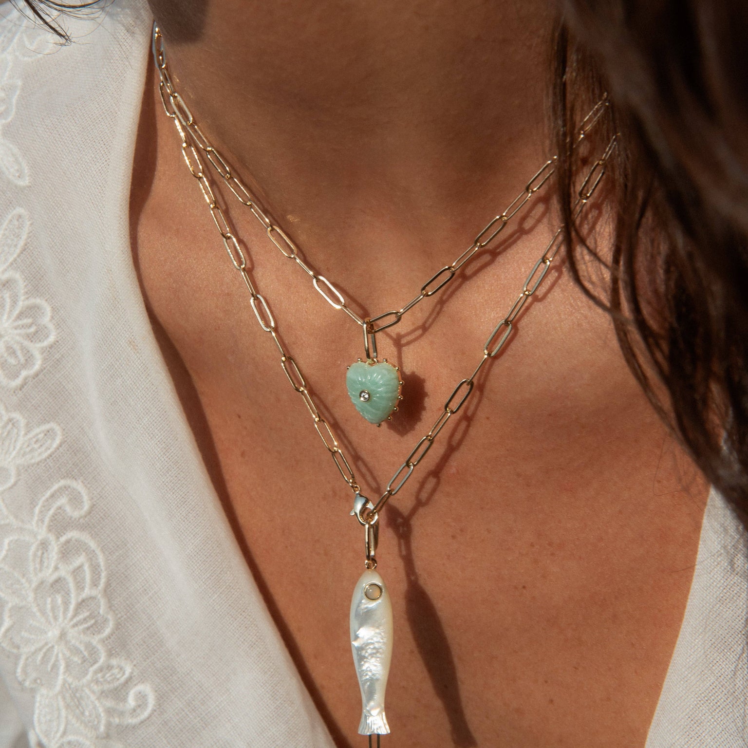 Isabel Amazonite Charm