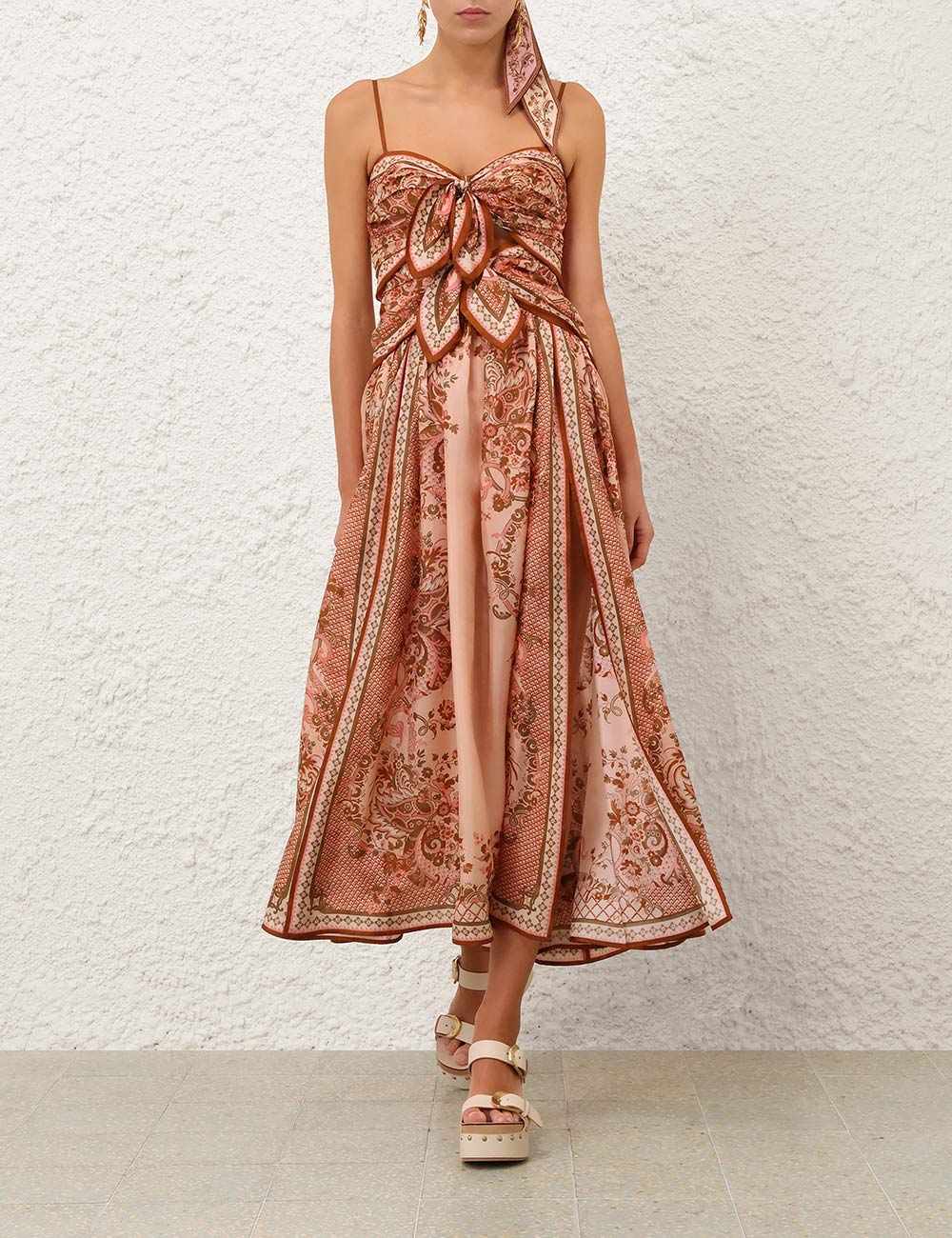 Aster Scarf Midi Dress
