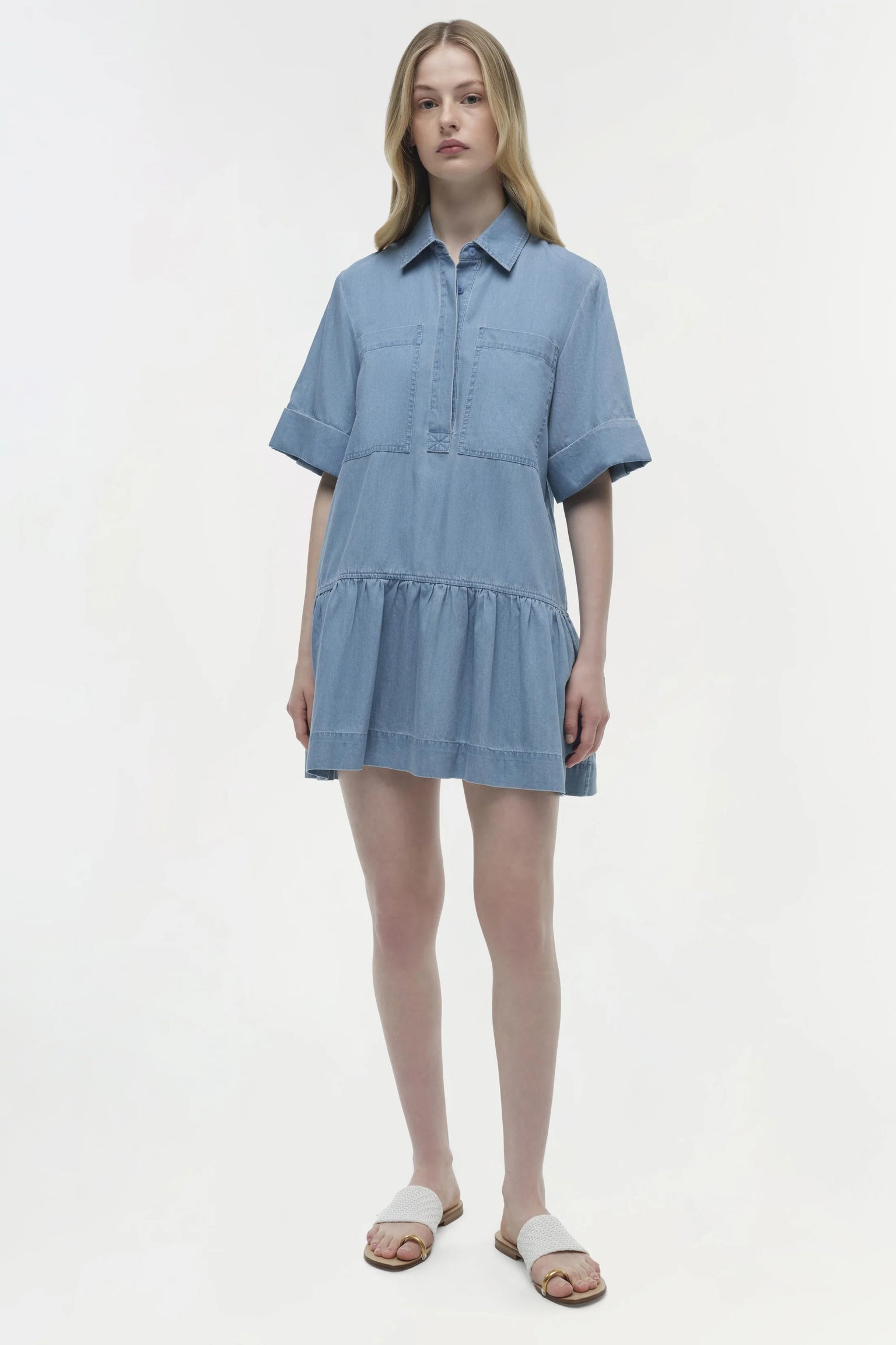 Cris Short Sleeve Shirt Dress