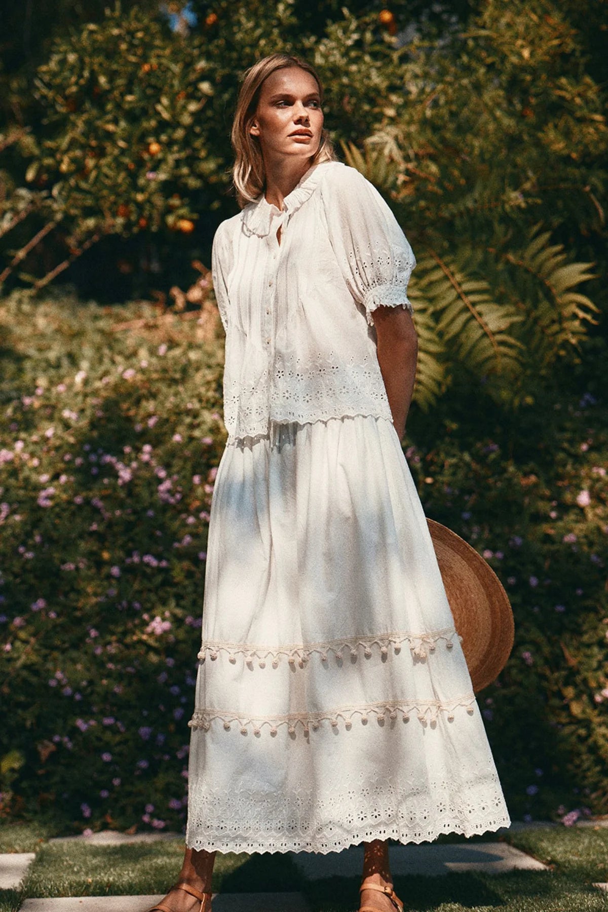 Jess Blouse White Eyelet
