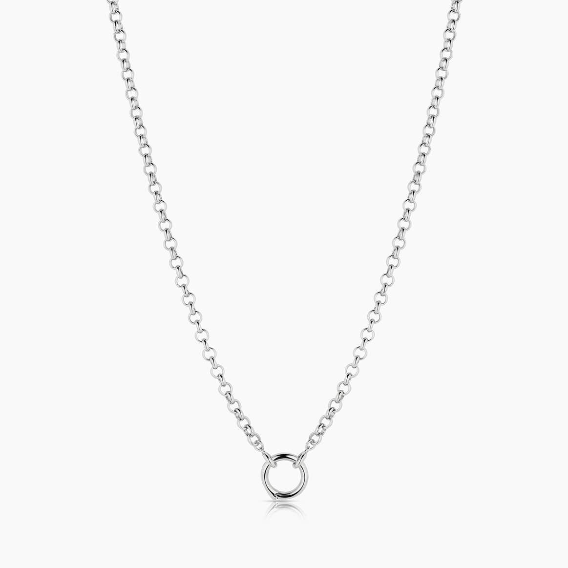 Vienna Charm Necklace | 18-20 Inch: Rhodium Plated