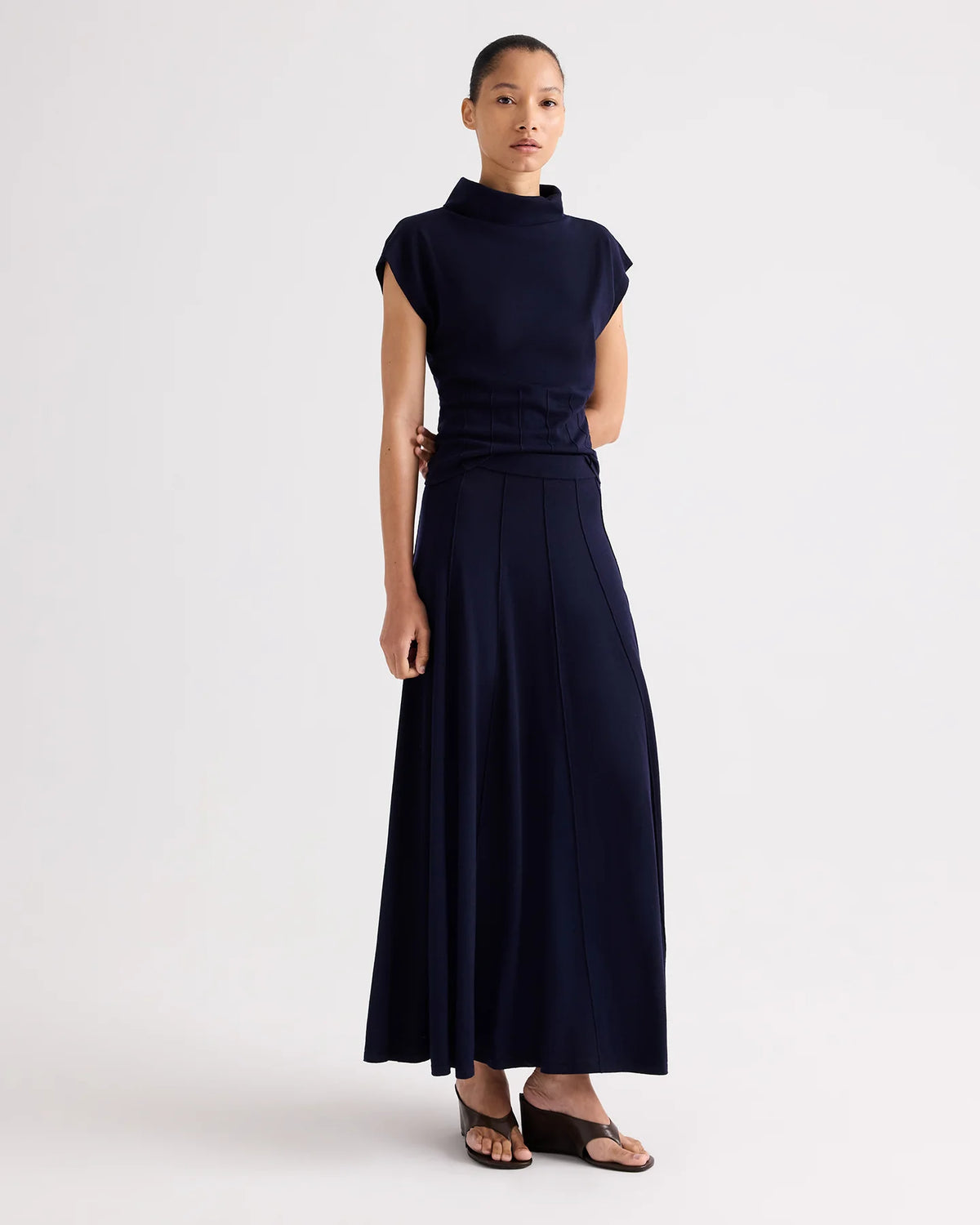 Seamed Maxi Skirt
