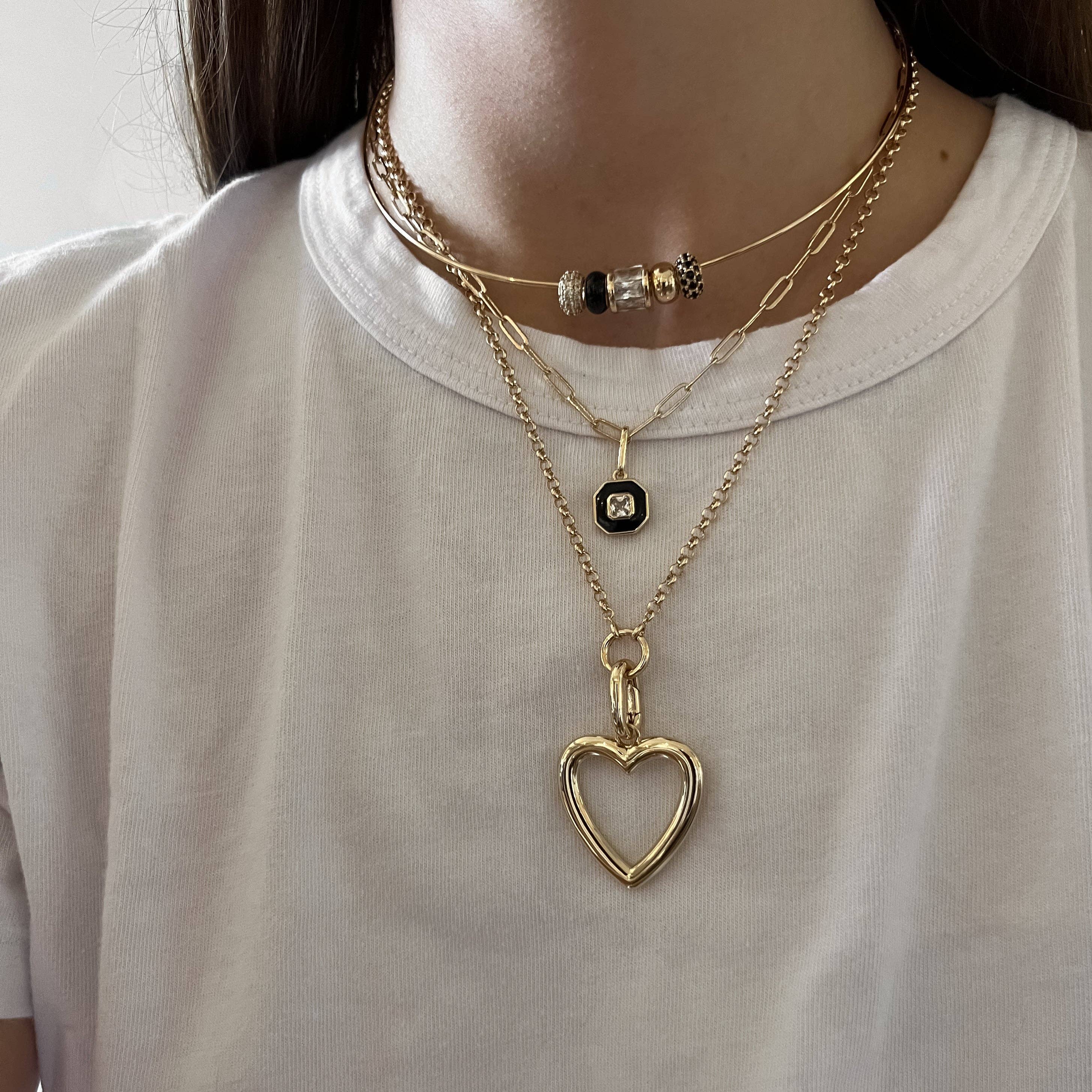 Florence Black Enamel Charm