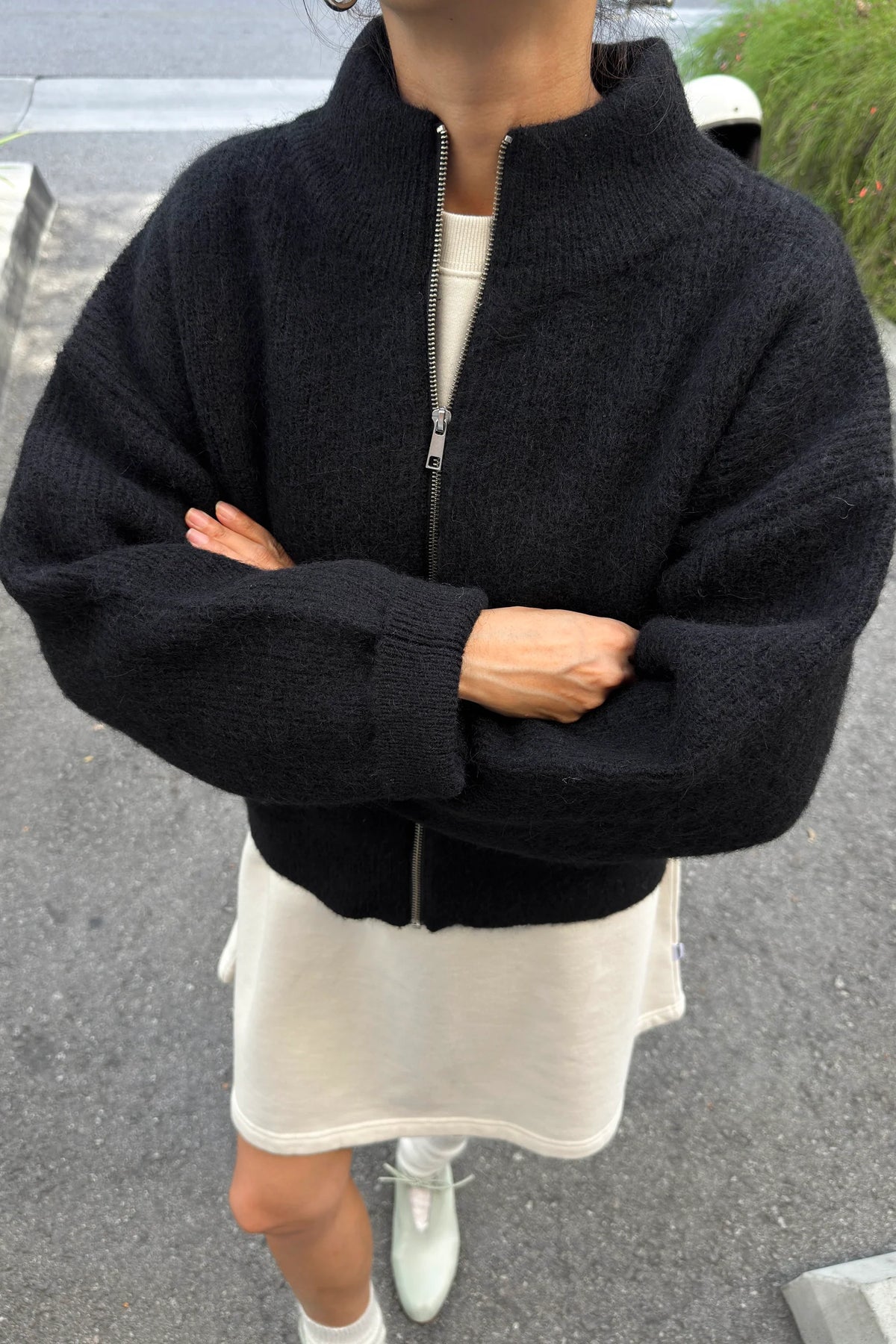 Alpaca Zip Front Jacket