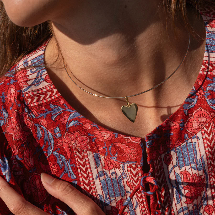 Amaya Heart Charm: 14k Gold Plated