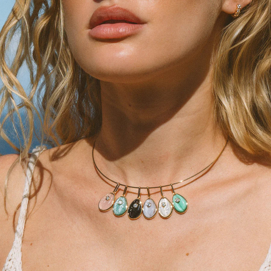 Cowrie Chrysoprase Charm