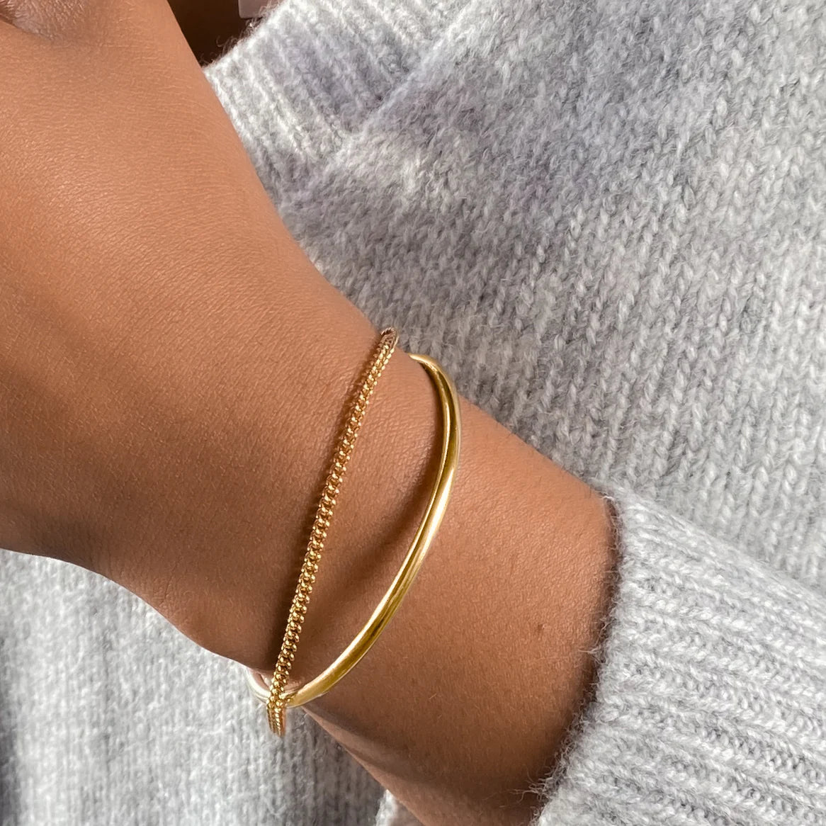 Daniella Cuff Bracelet: 14k Gold Plated